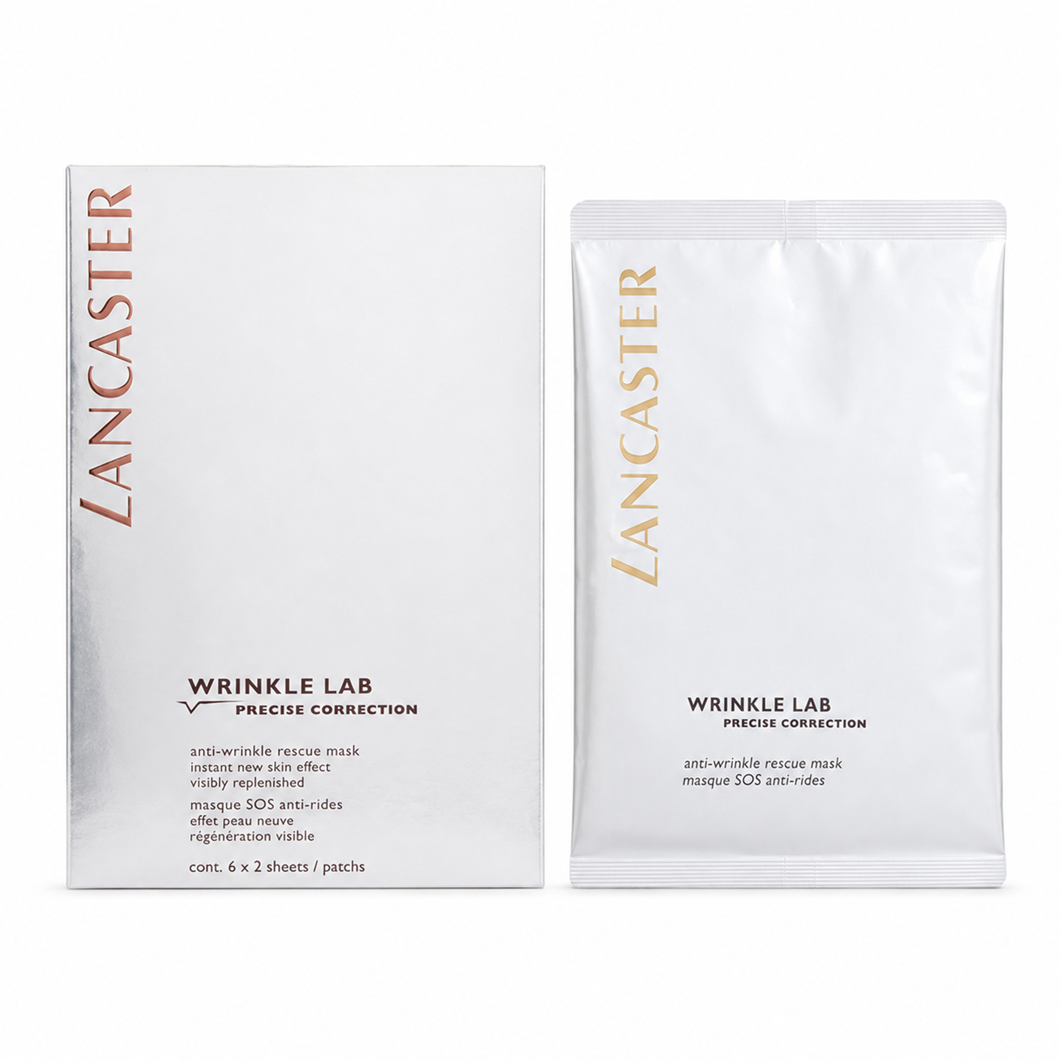 Lancaster Wrinkle Lab Precise Correction Anti-Wrinkle Mask skin effect 3 x 2 patchs