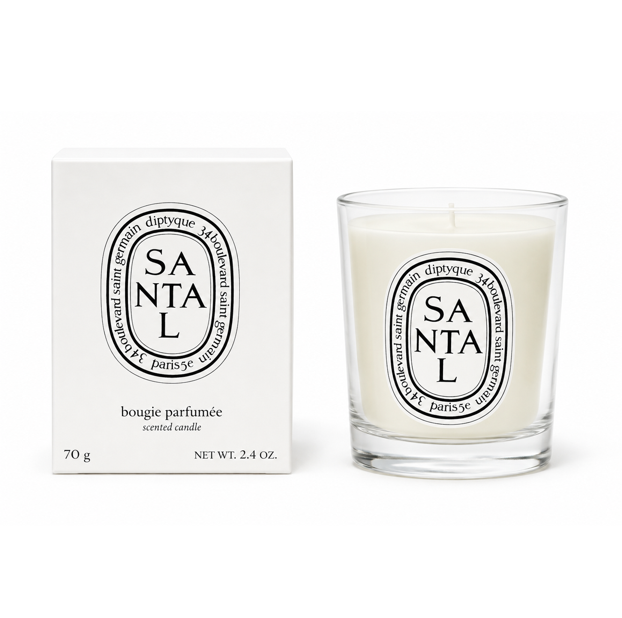 Diptyque Santal bougie parfumee scented Kerze 70g