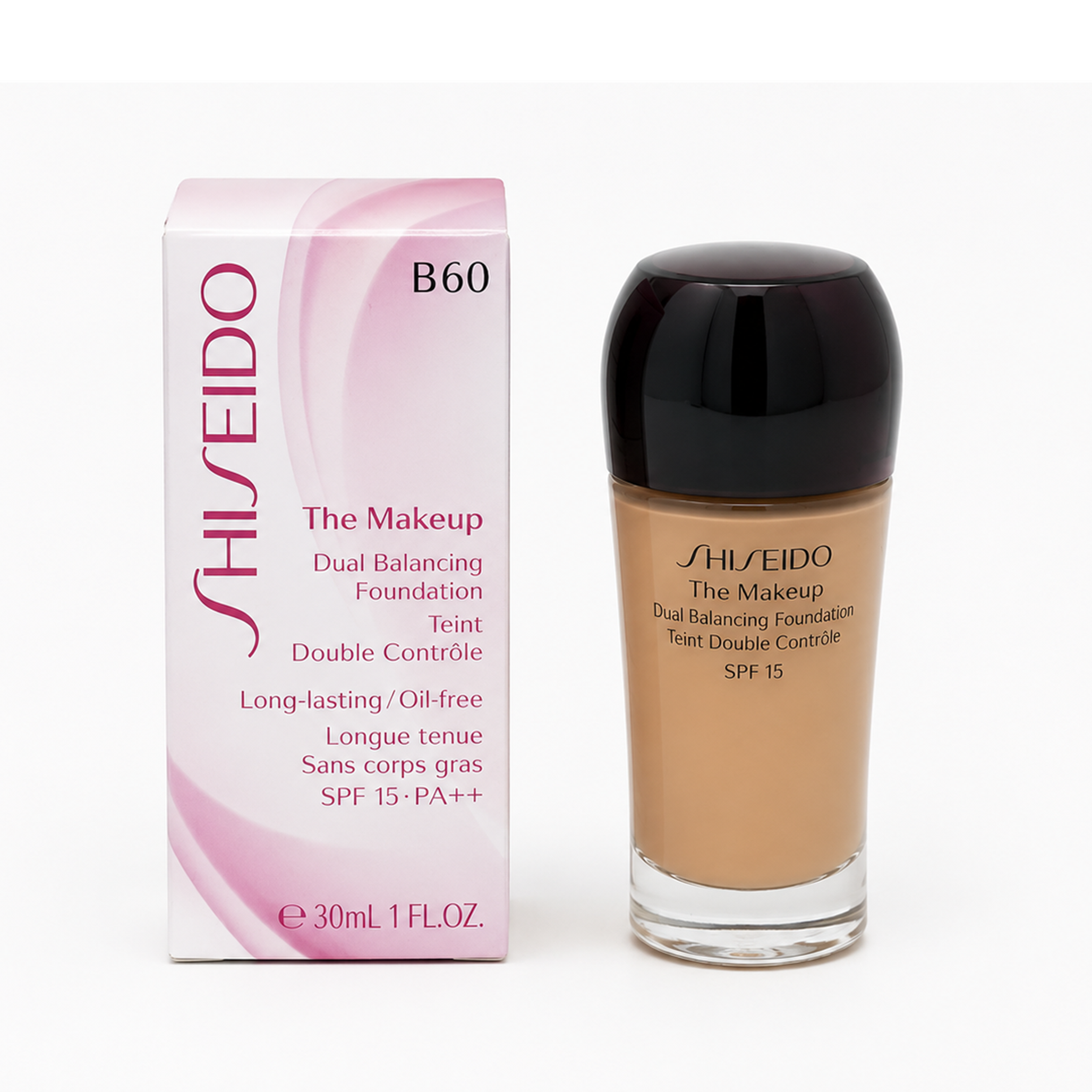 Shiseido The Makeup Dual Balancing Foundation, B60 Natural Deep Beige , 30ml