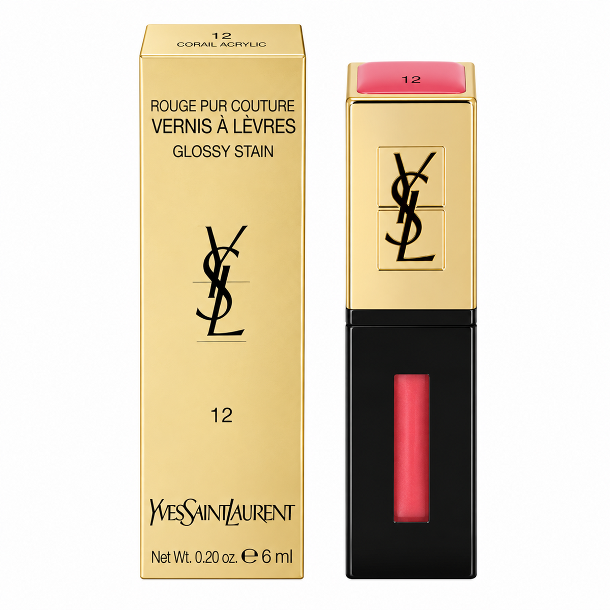 Yves Saint Laurent Vernis a Levres Glossy Lipgloss 12 Corail