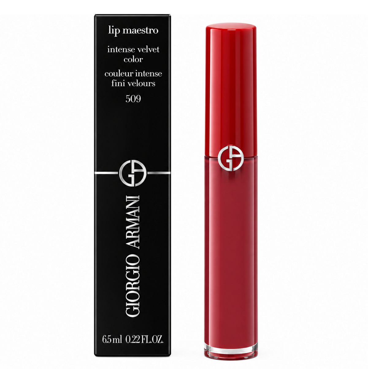 Giorgio Armani lip maestro intense velvet color 509 ruby nude