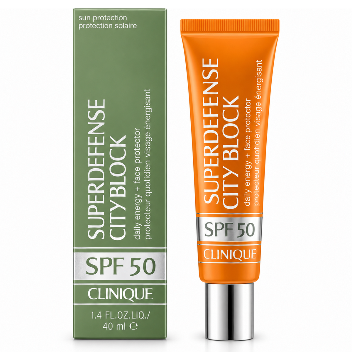 Clinique Superdefense City Block SPF 50 Daily Energy + Face Protector Sonnencreme 40ml