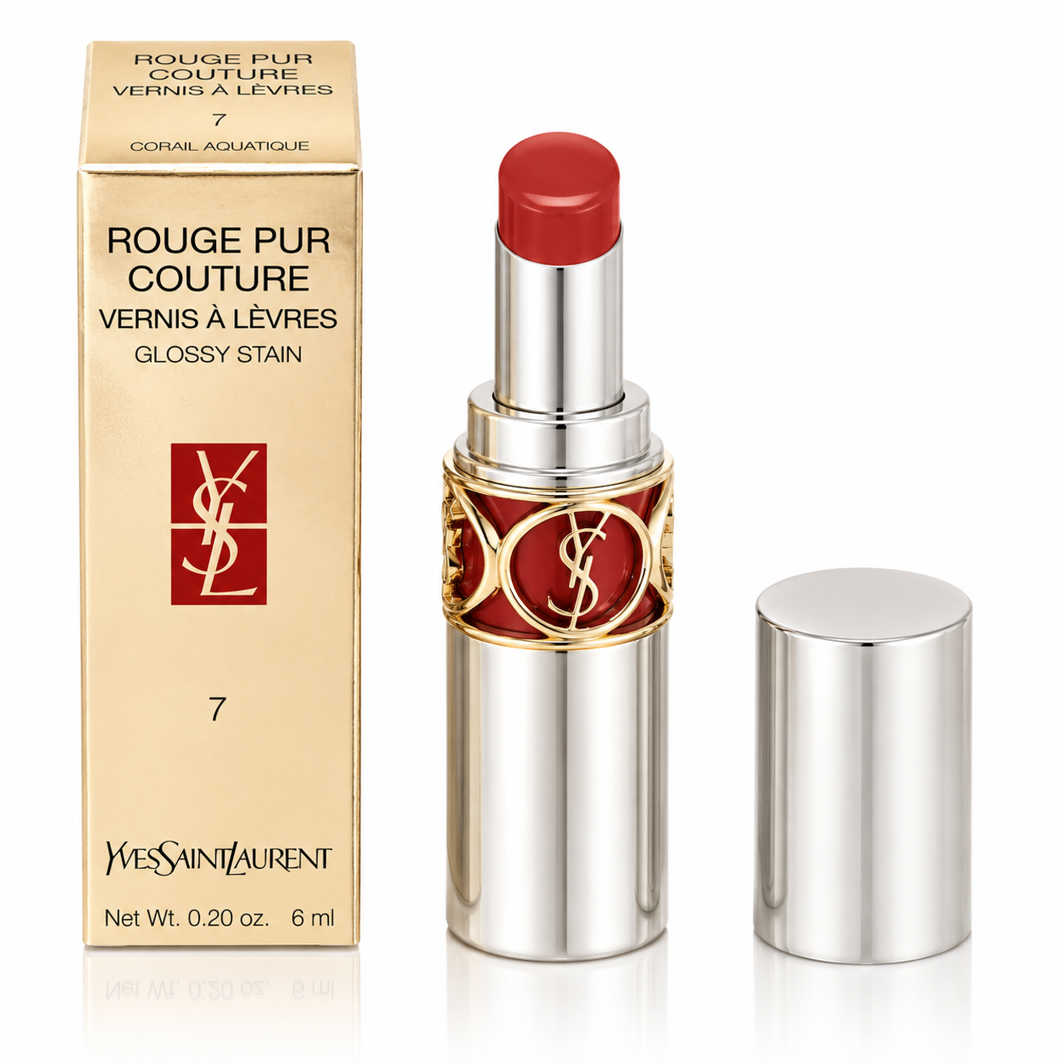 Yves Saint Laurent Rouge pur Couture Vernis á Levres Lippenstift 7 Candy