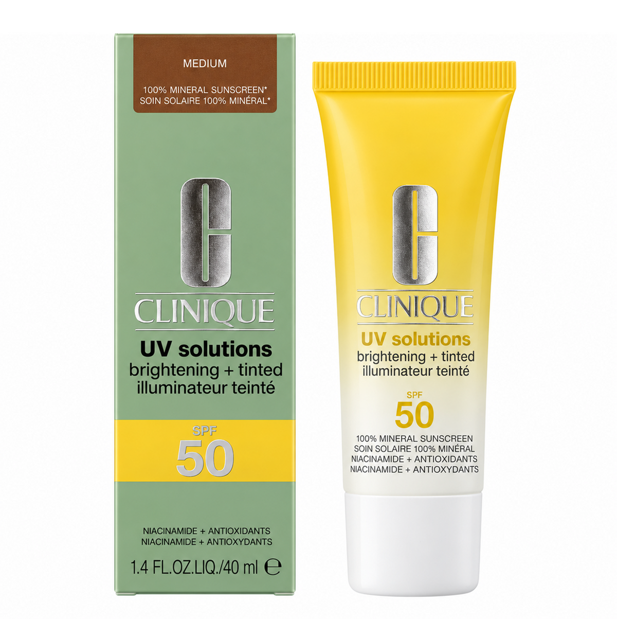 Clinique UV Solutions Brightening Tinted Sunscreen SPF 50 Medium Sonnencreme 40ml
