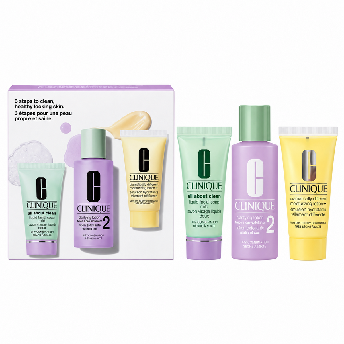 Clinique Set Basic 3 Temps Gesichtspflege-Set 120ml