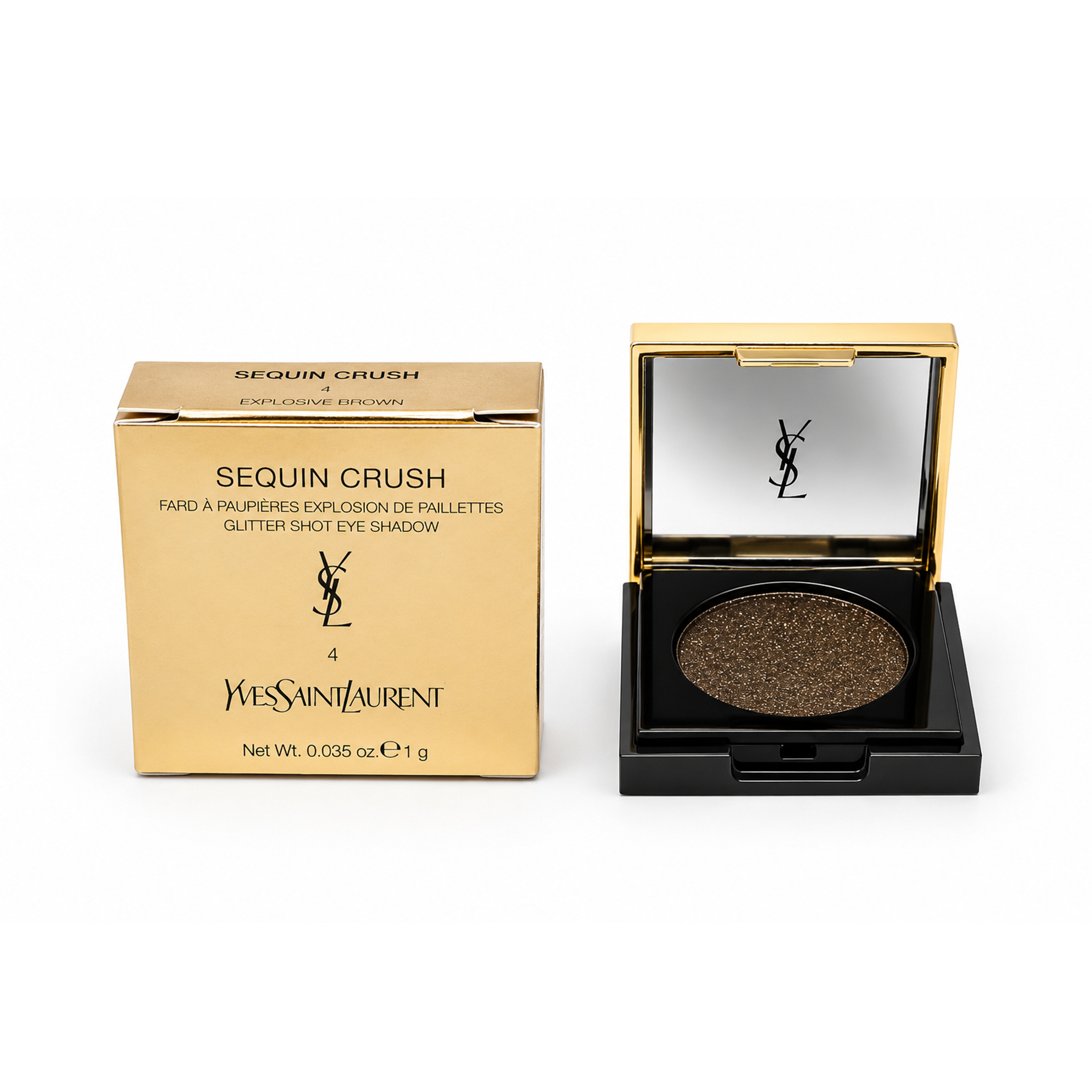 Yves Saint Laurent  Sequin Crush Eye Shadow 4 Explosive Brown 1g