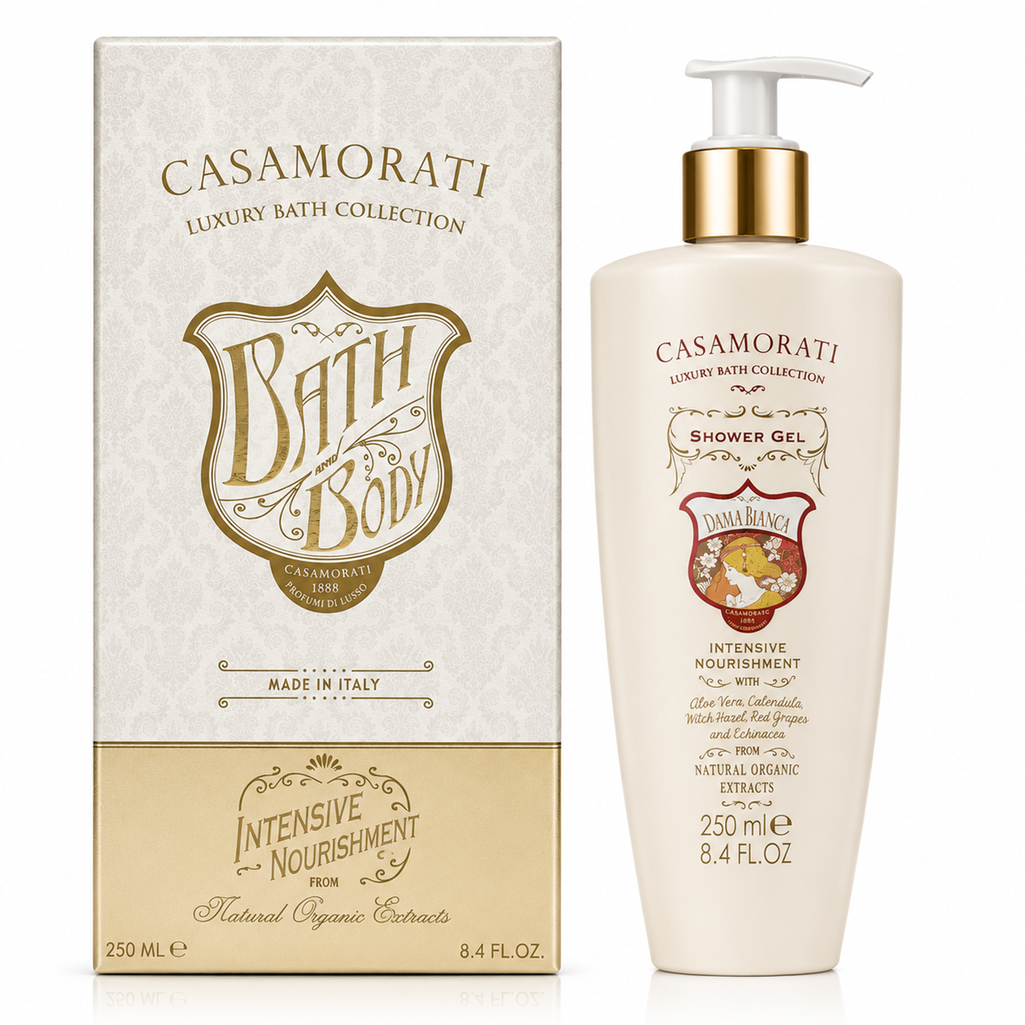Xerjoff Casamorati Luxury Bath Collection Bath Body Dama Bianca Shower Gel 250ml
