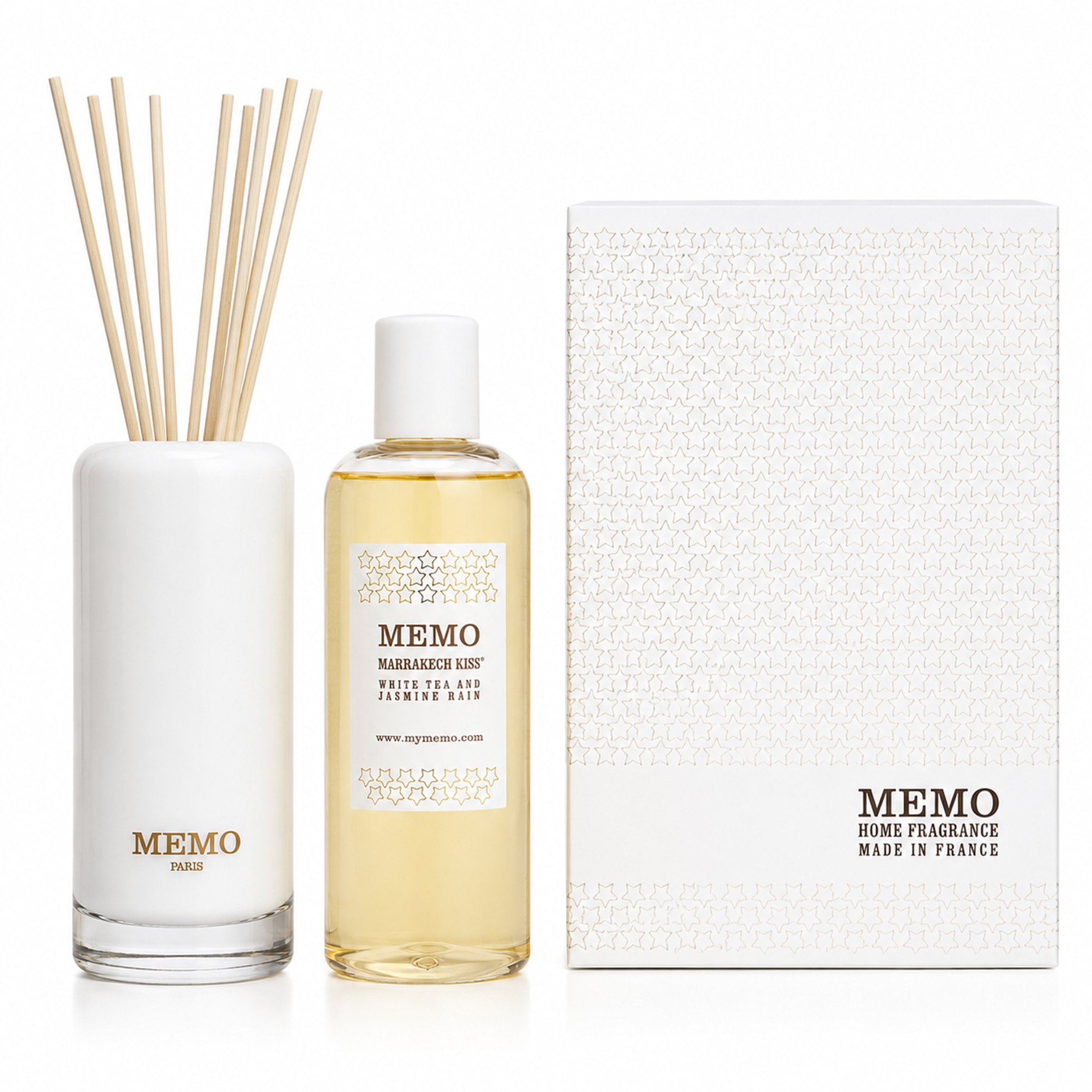 Memo Marrakech Kiss White Tea and Jasmine Rain raumduft Diffuseur de parfum 250g