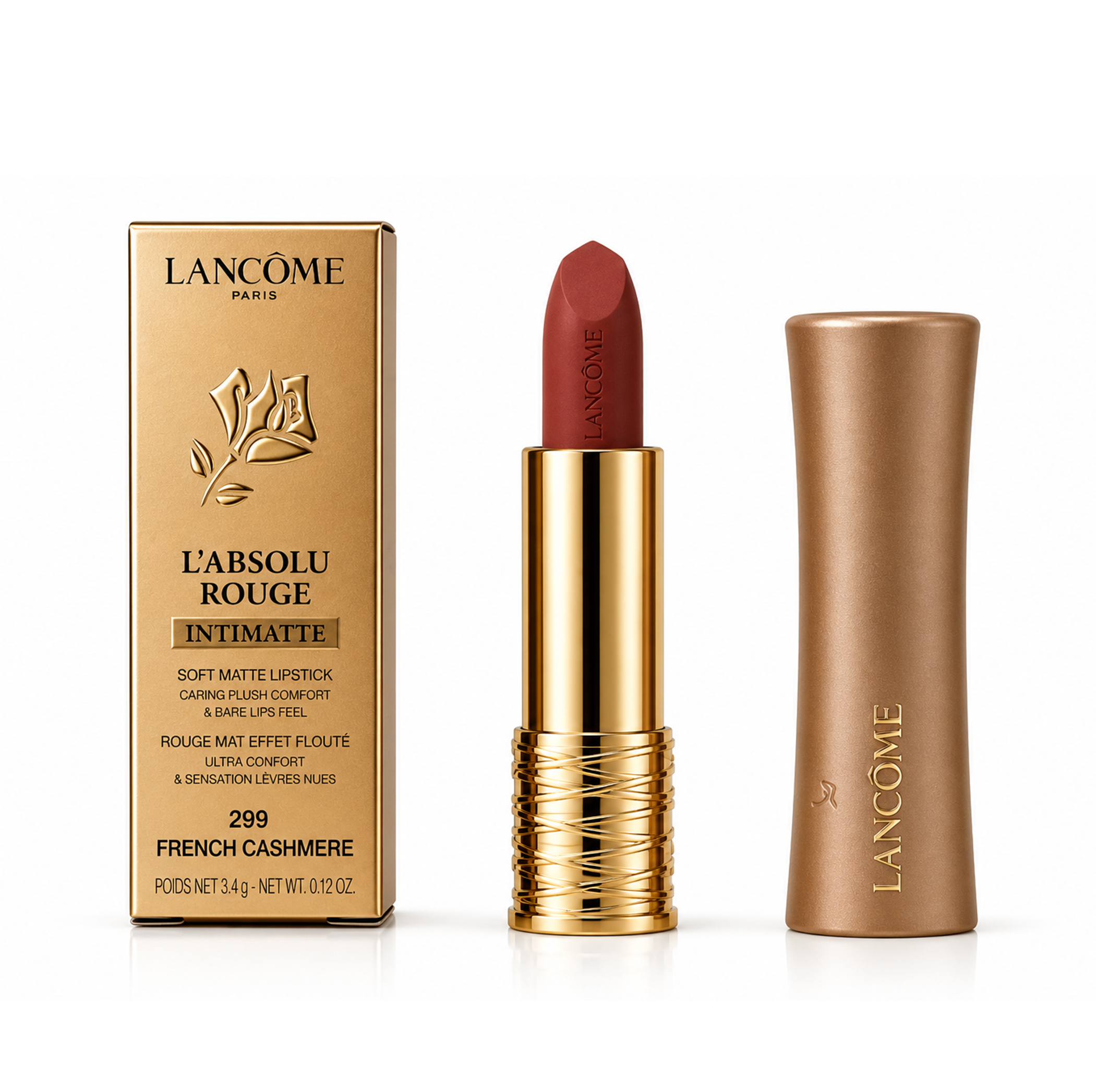 Lancome L'Absolu Rouge Intimatte 299 French Cashmere Flitre Lipstick 3,4g