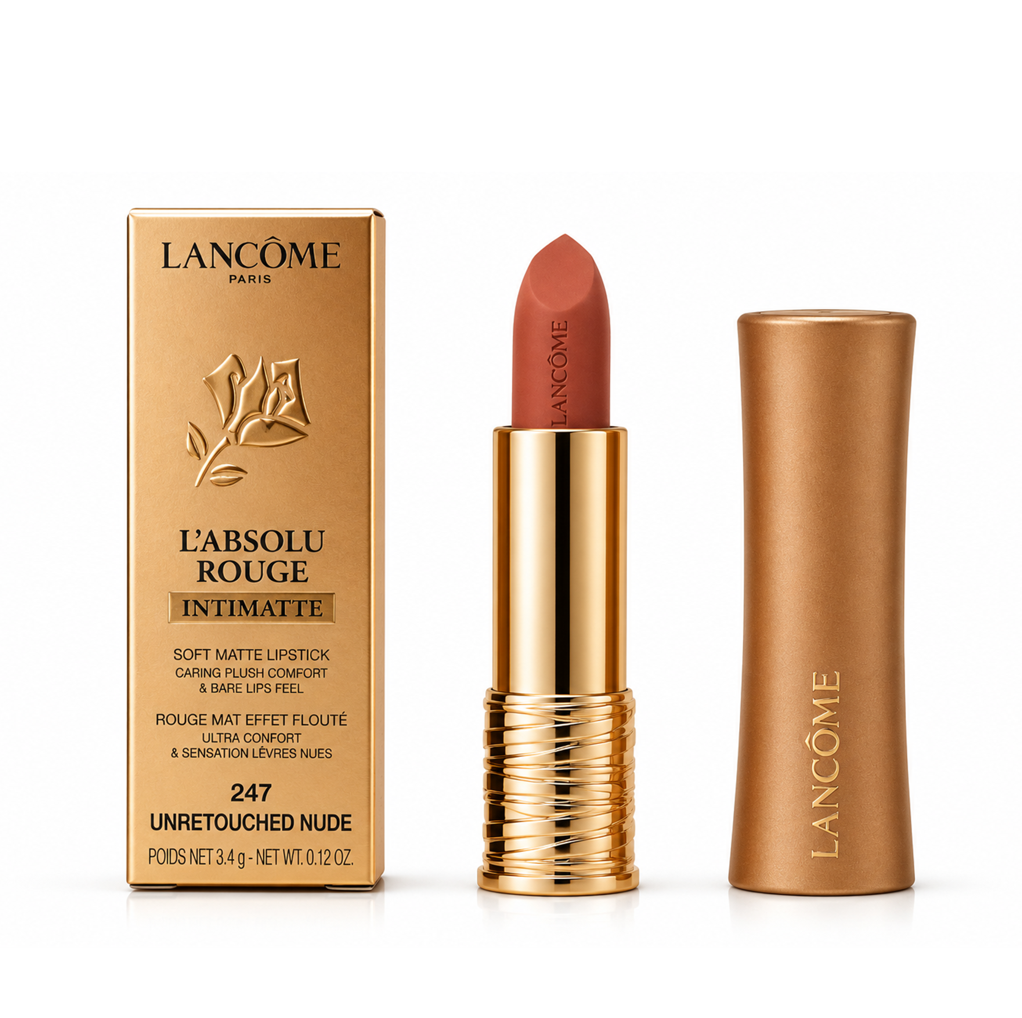 Lancome L'Absolu Rouge Intimatte 247 Unretouched Nude Lipstick 3,4g