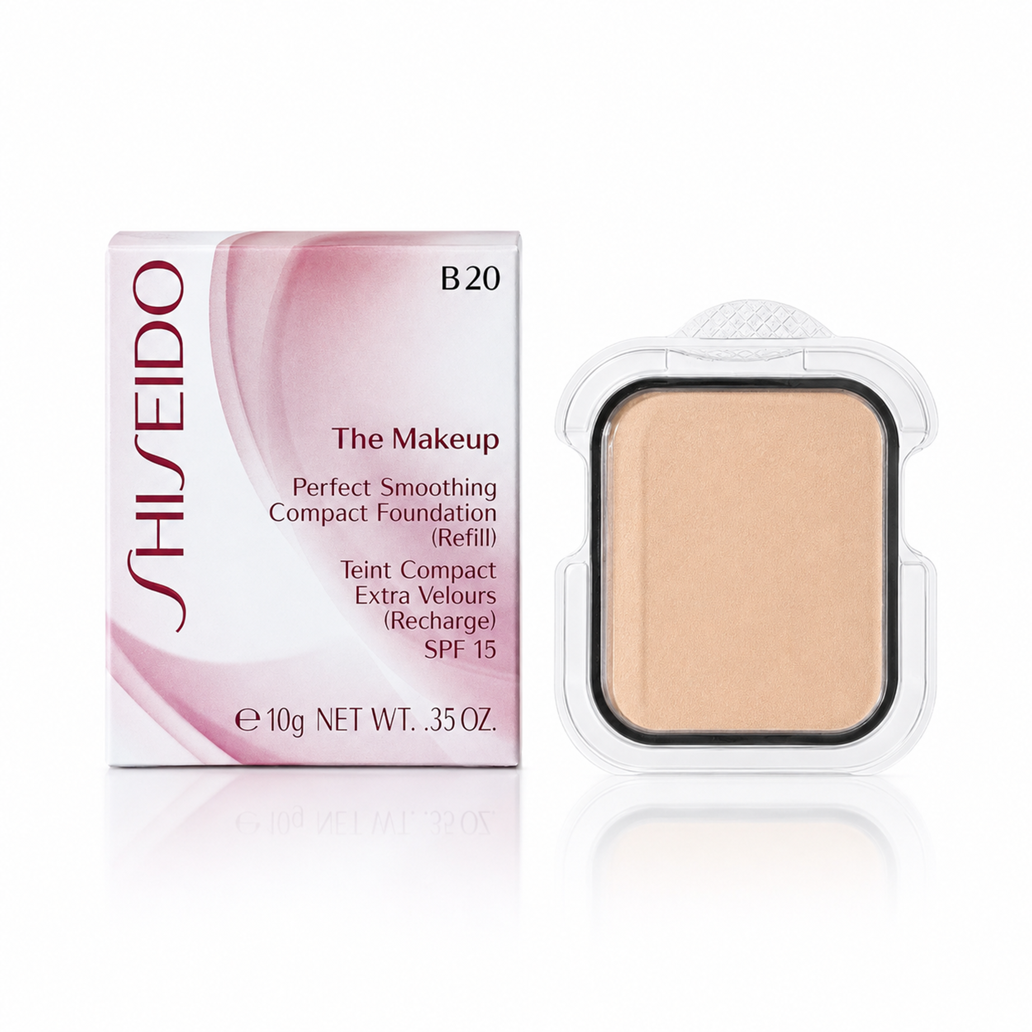 Shiseido The Makeup Perfect Smoothing Compact Foundation 10g  Refill B20 Natural Light Beige