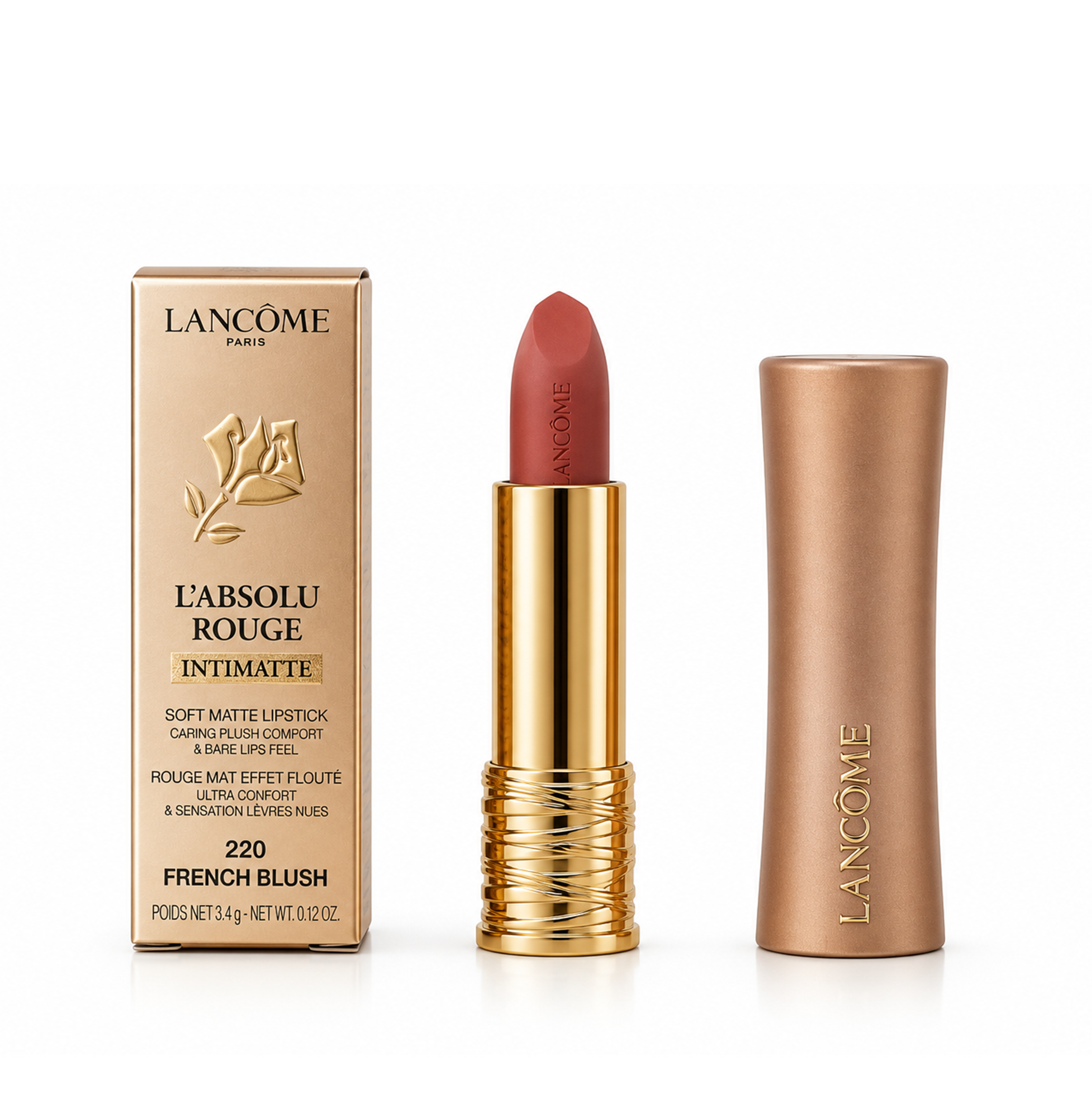 Lancome L'Absolu Rouge Intimatte 220 French Blush Flitre Lipstick 3,4g