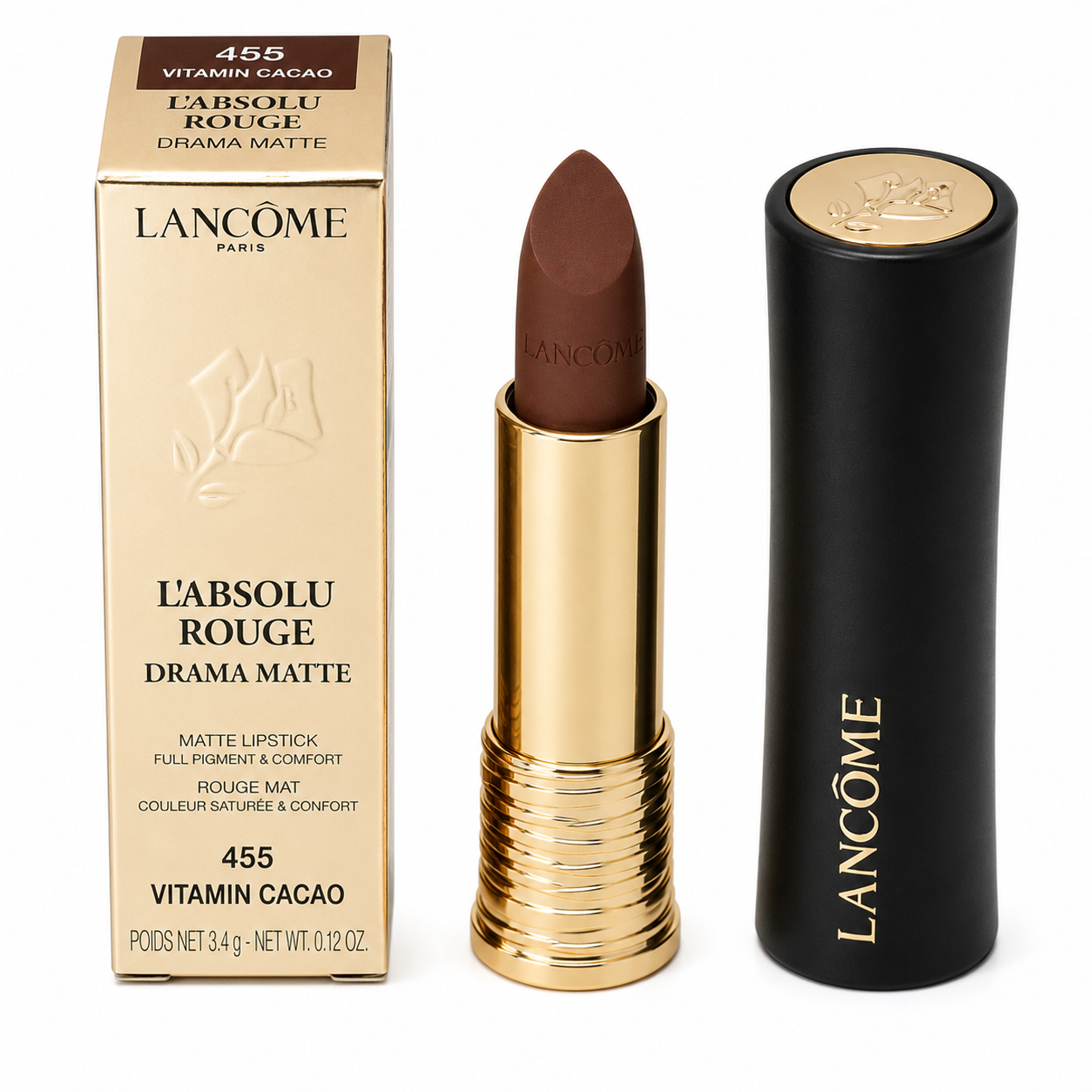 Lancome L'Absolu Rouge Drama Matte Lipstick 455 Vtamin Cacao