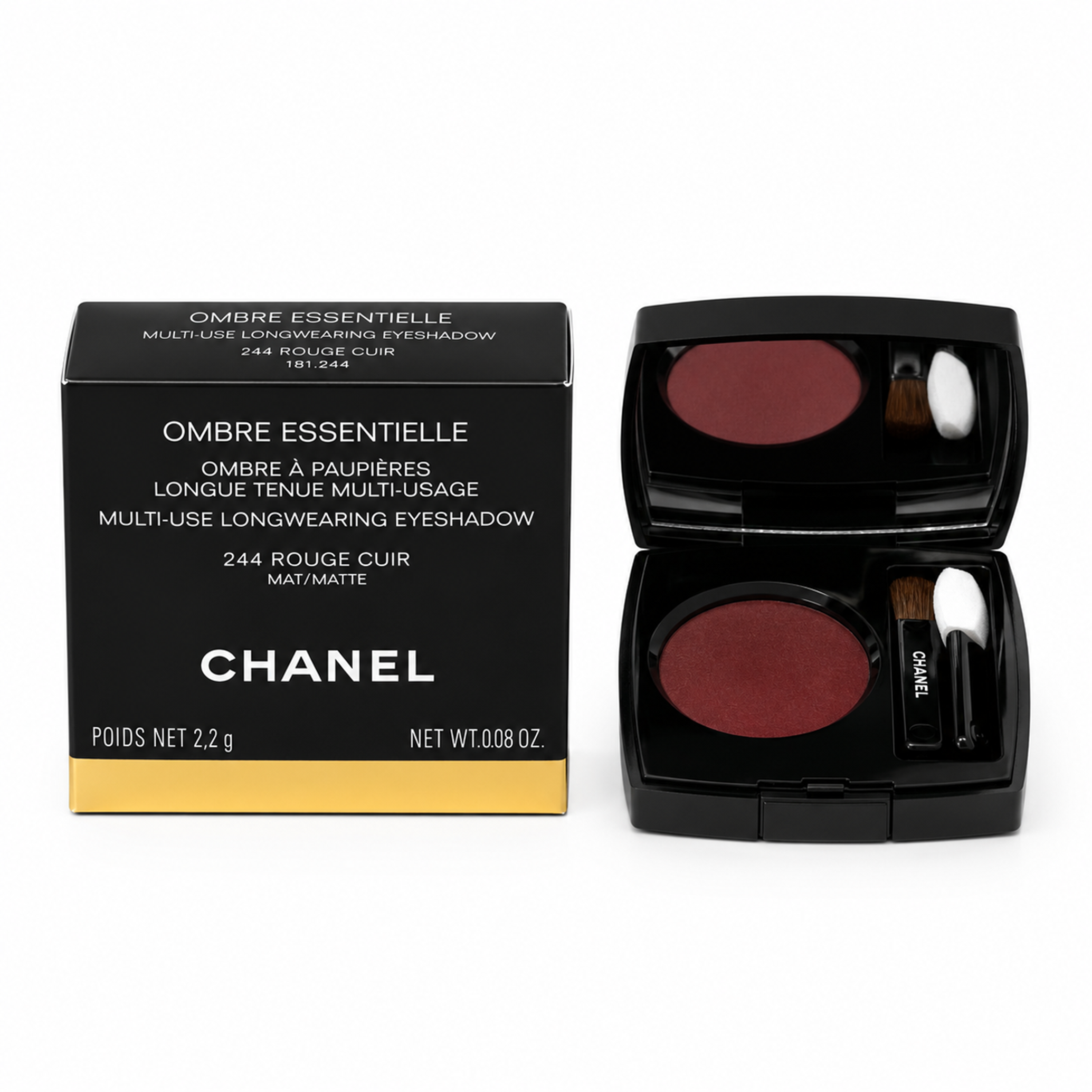 Chanel Ombre Essentielle Lidschatten Eyeshadow 244 Rouge Cuir  2,2g
