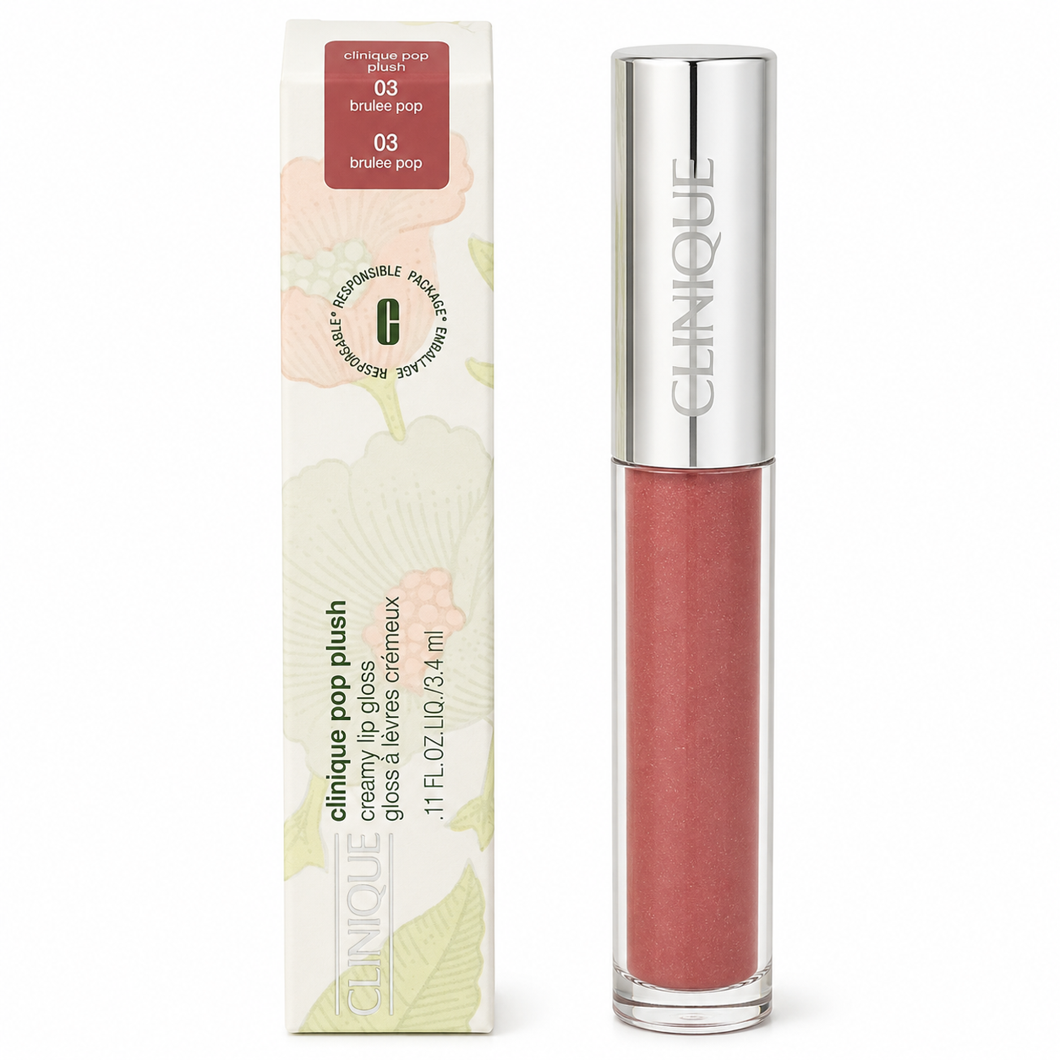 Clinique pop plush lip gloss 03 brulee pop 3,4 ml