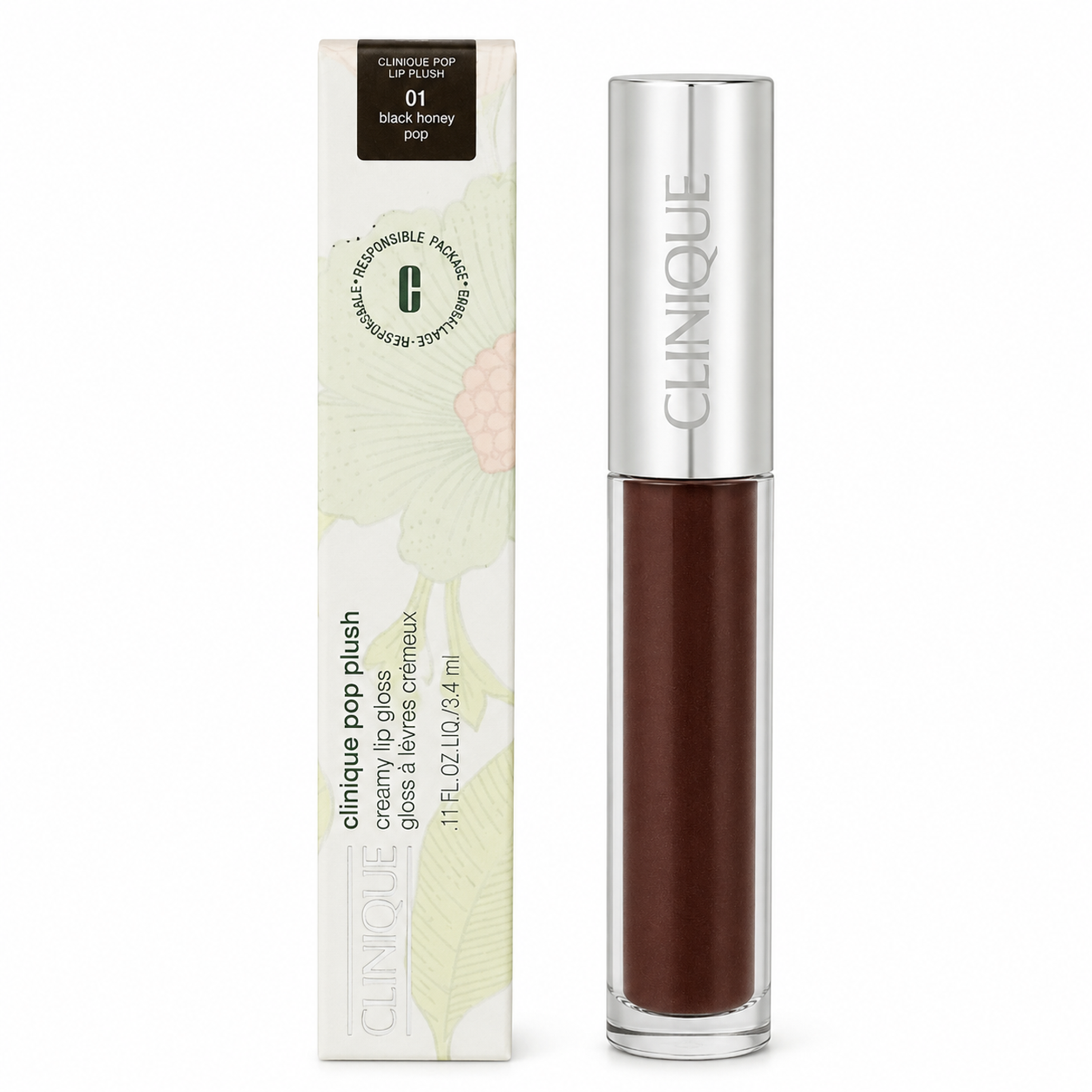 Clinique pop plush lip gloss 01 black honey 3,4 ml