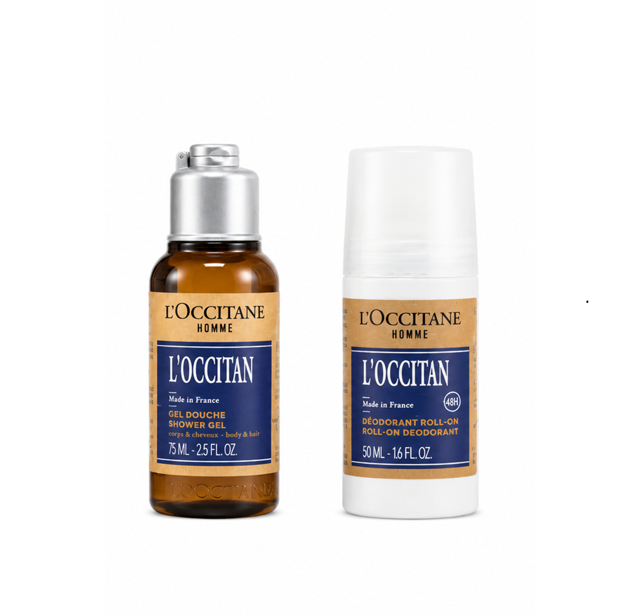 L’Occitane Homme Roll-On Deodorant  50ml + shower gel 75 ml