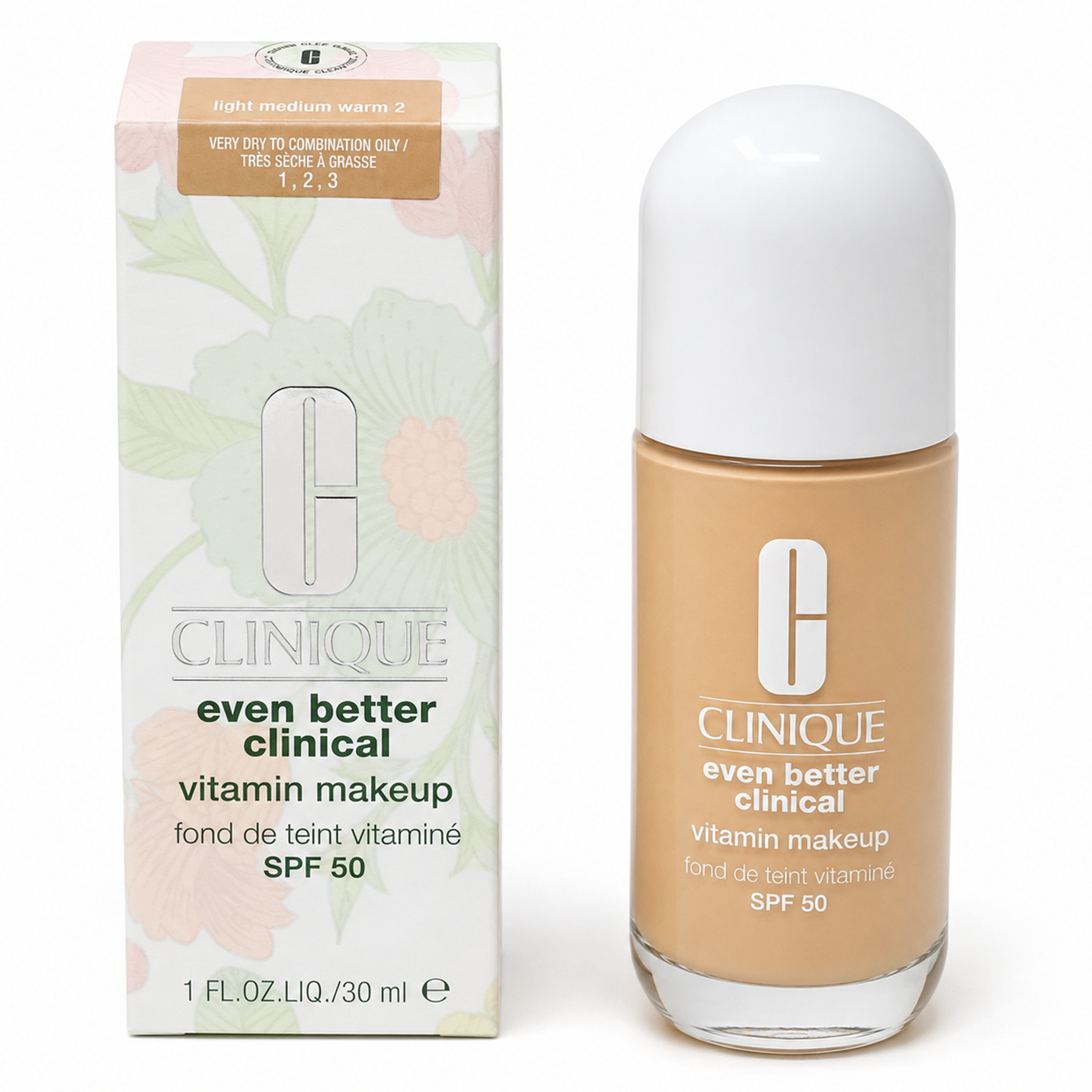 Clinique even better clinial Light Medium Warm 2 Vitamin Makeup SPF50  30ml