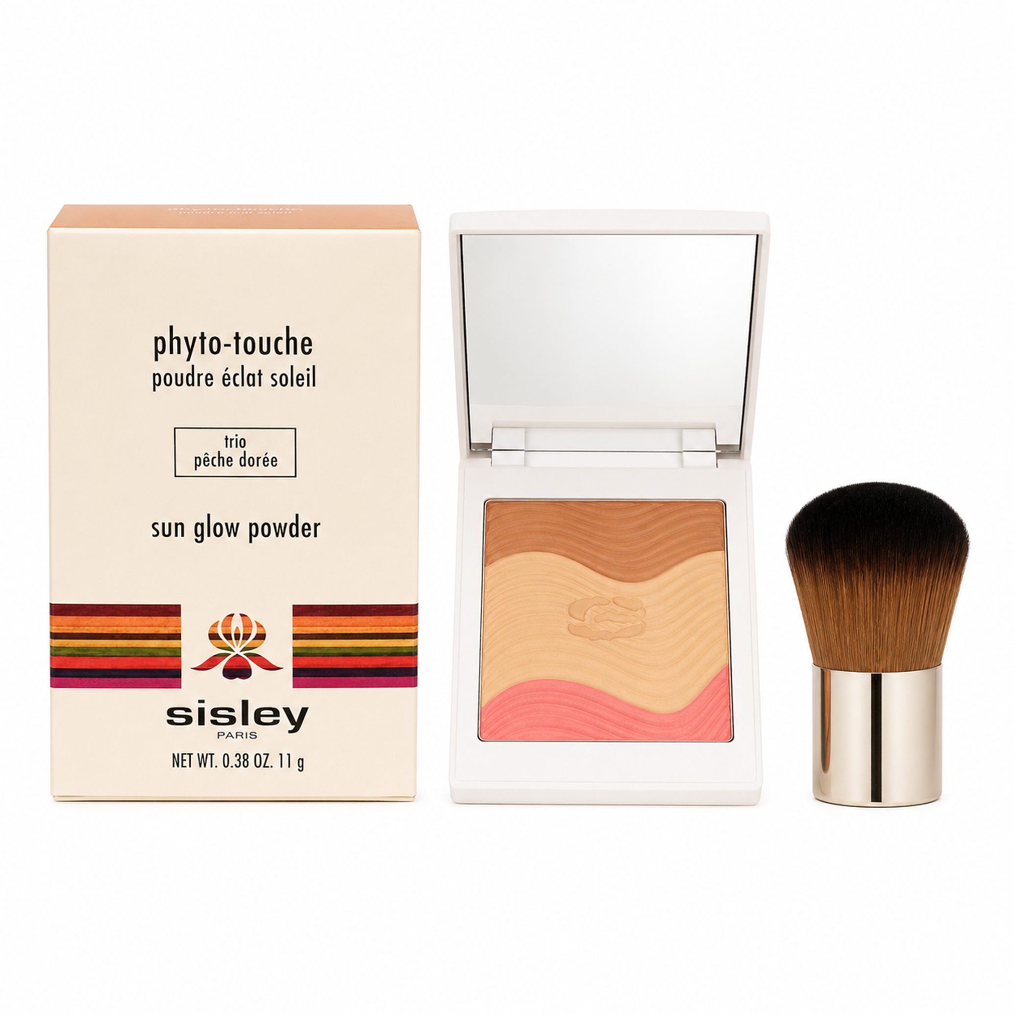 Sisley Cosmetic Phyto Touche Poudre Eclat Soleil 11g Trio Peche Doree