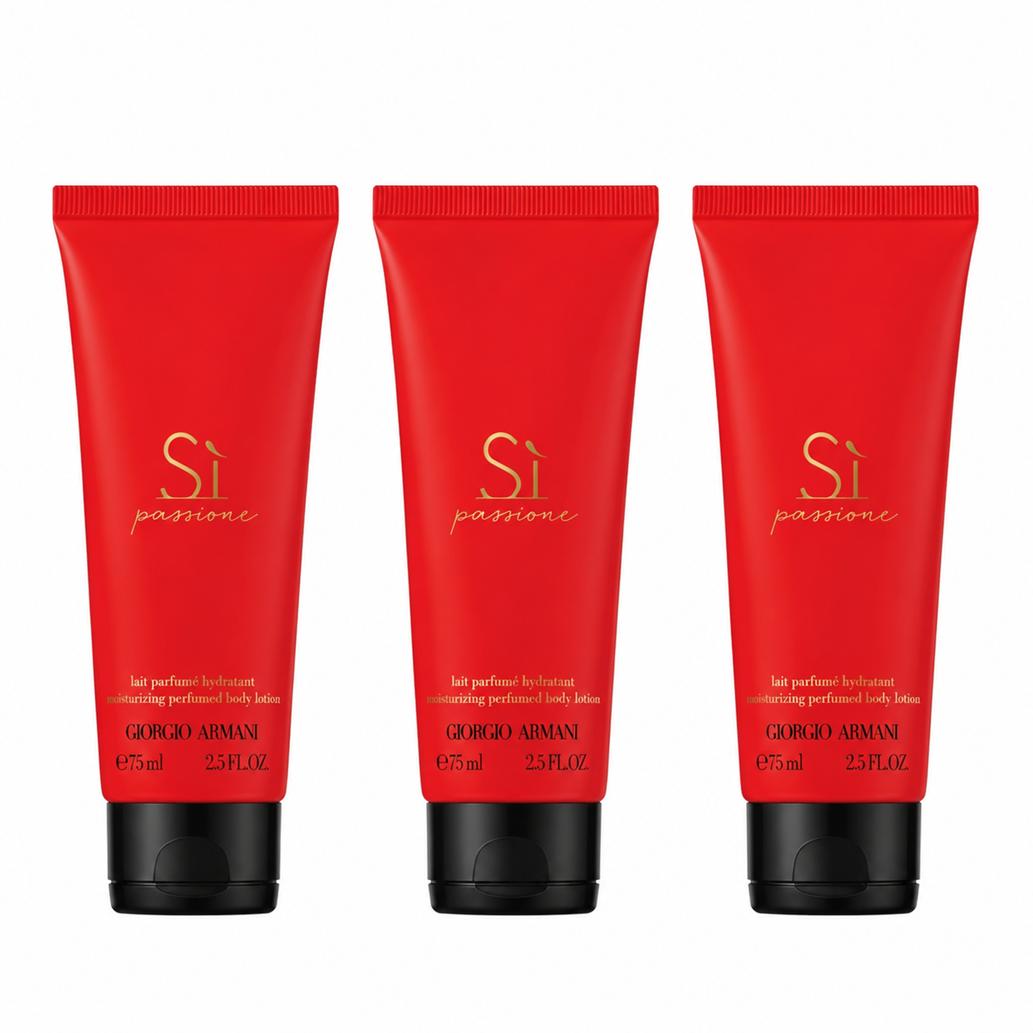 Giorgio Armani Si Passione Perfumed Body Lotion 75ml 3 Stück (225ml)