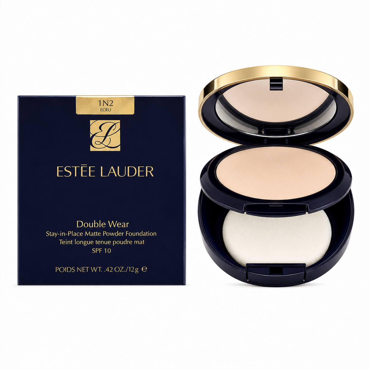 Estee Lauder Double Wear Stay-in-Place Matte Powder Foundation 1N2 Ecru 12g