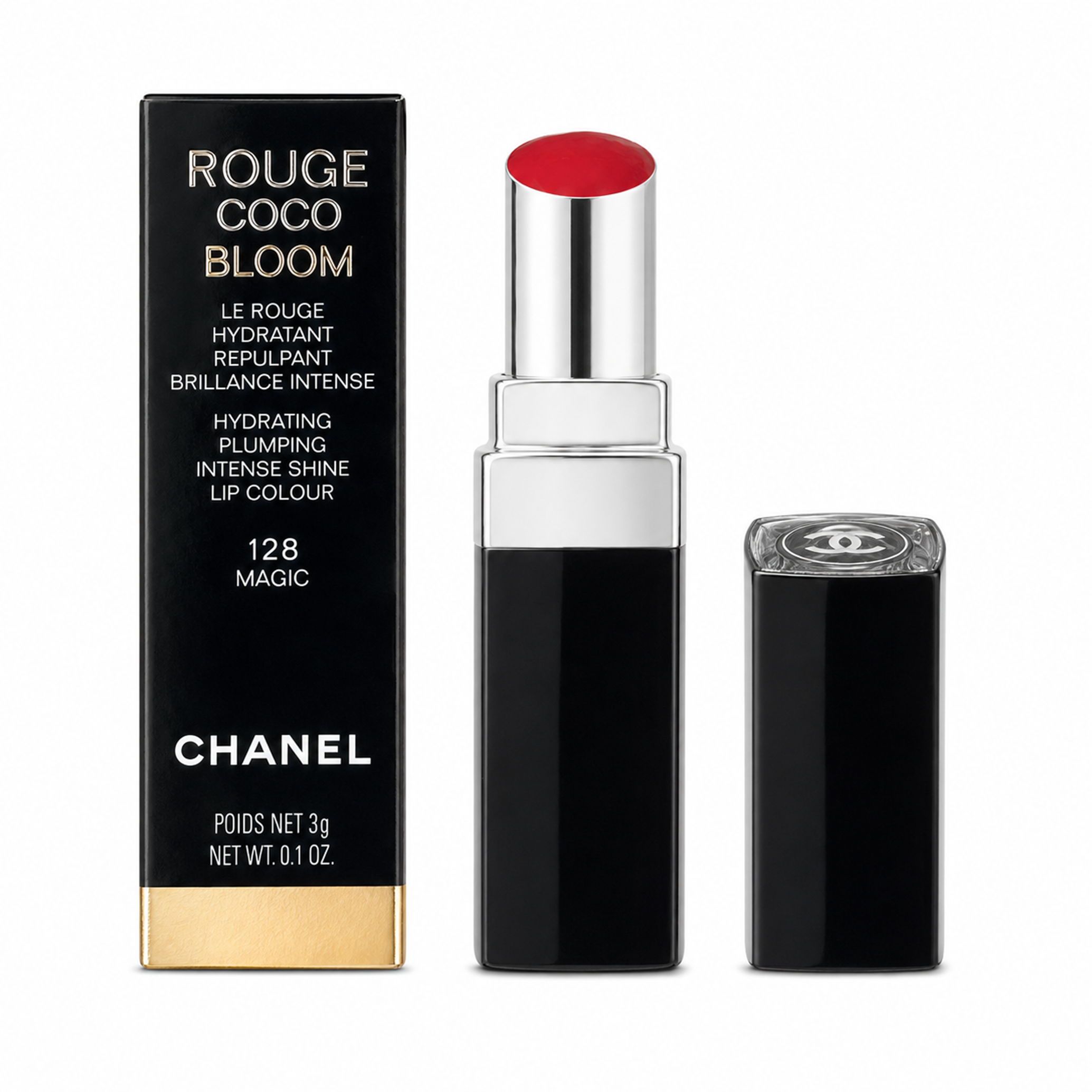 Chanel Rouge Coco Bloom Lip Stick Lippenstift 128 Magic 3g