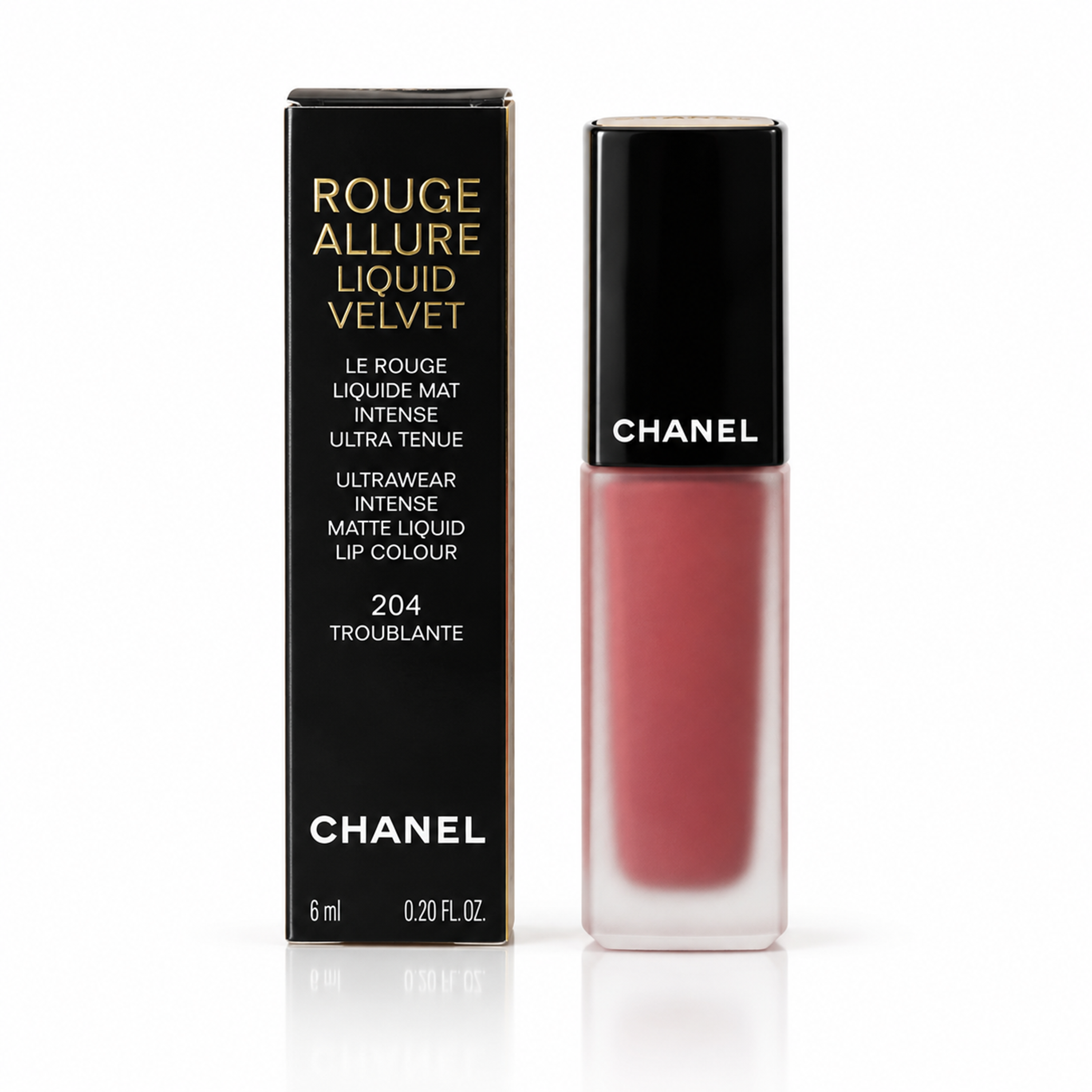 Chanel Rouge Allure Liquid Velvet Matte Liquid Lip Colour Lipgloss  204 Troublante 6 ml