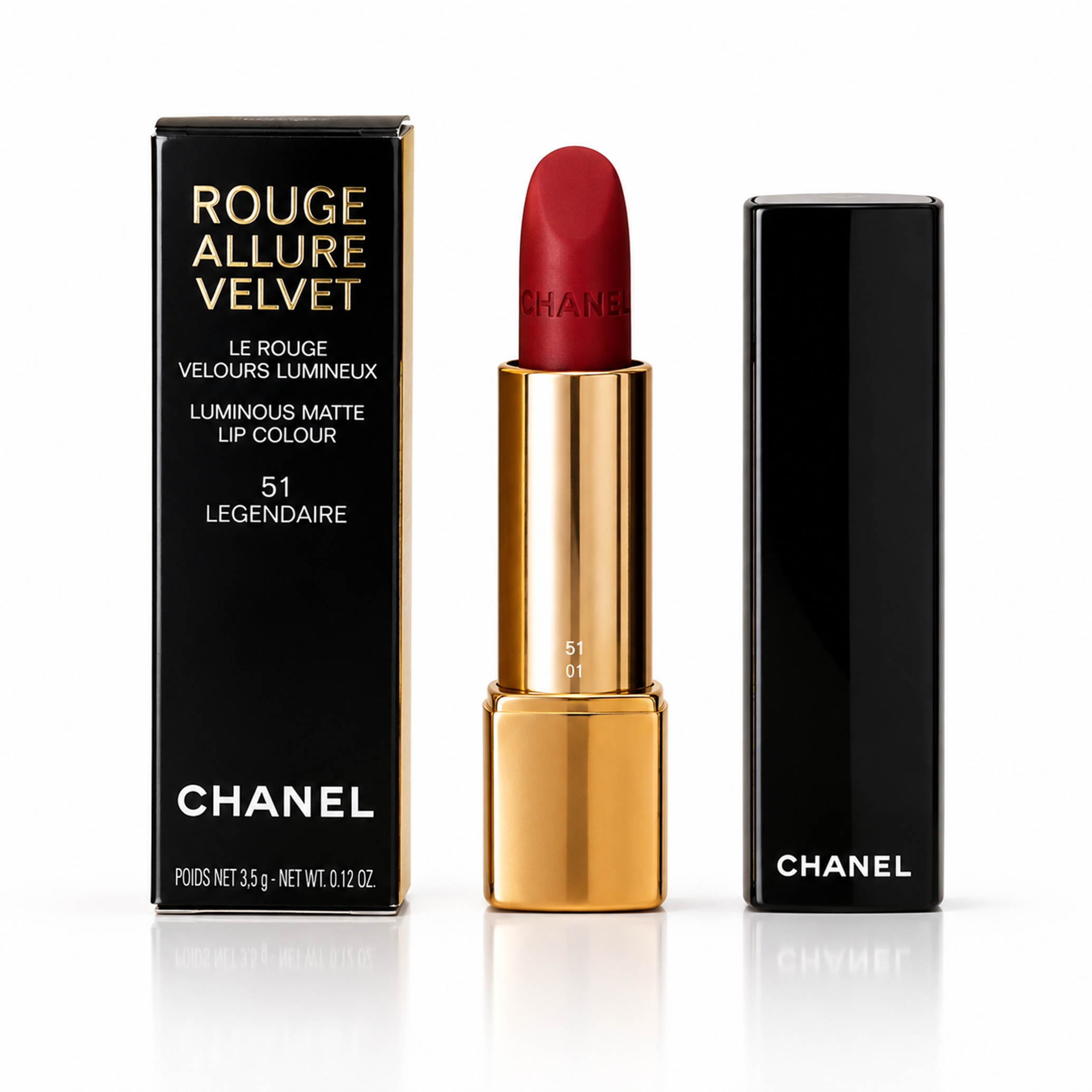 Chanel Rouge Allure Velvet 51 Legendaire Lippenstift Lip Colour 3.5g
