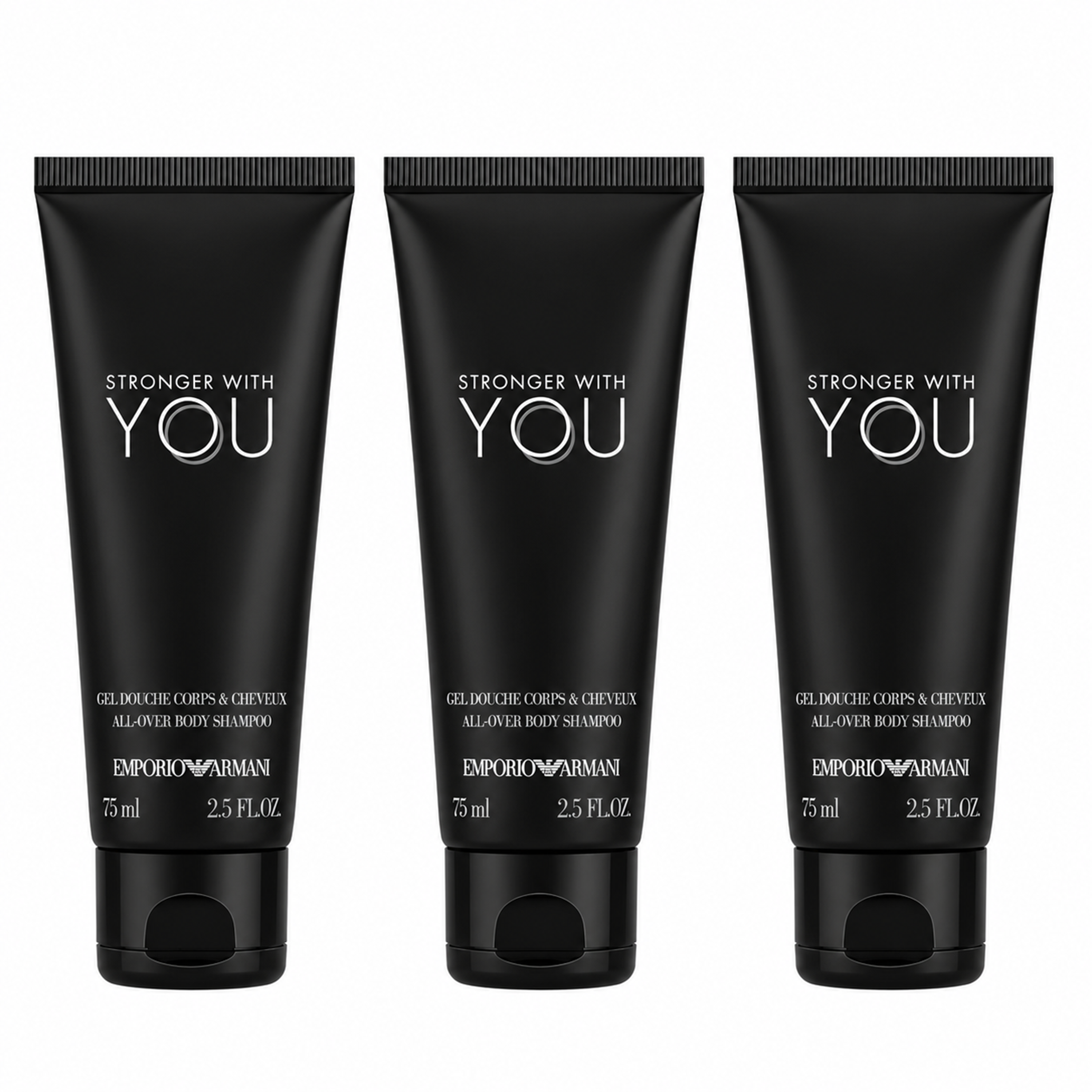 Emporio Armani stronger With you all over Body Shampoo 75ml 3 stück (225ml)