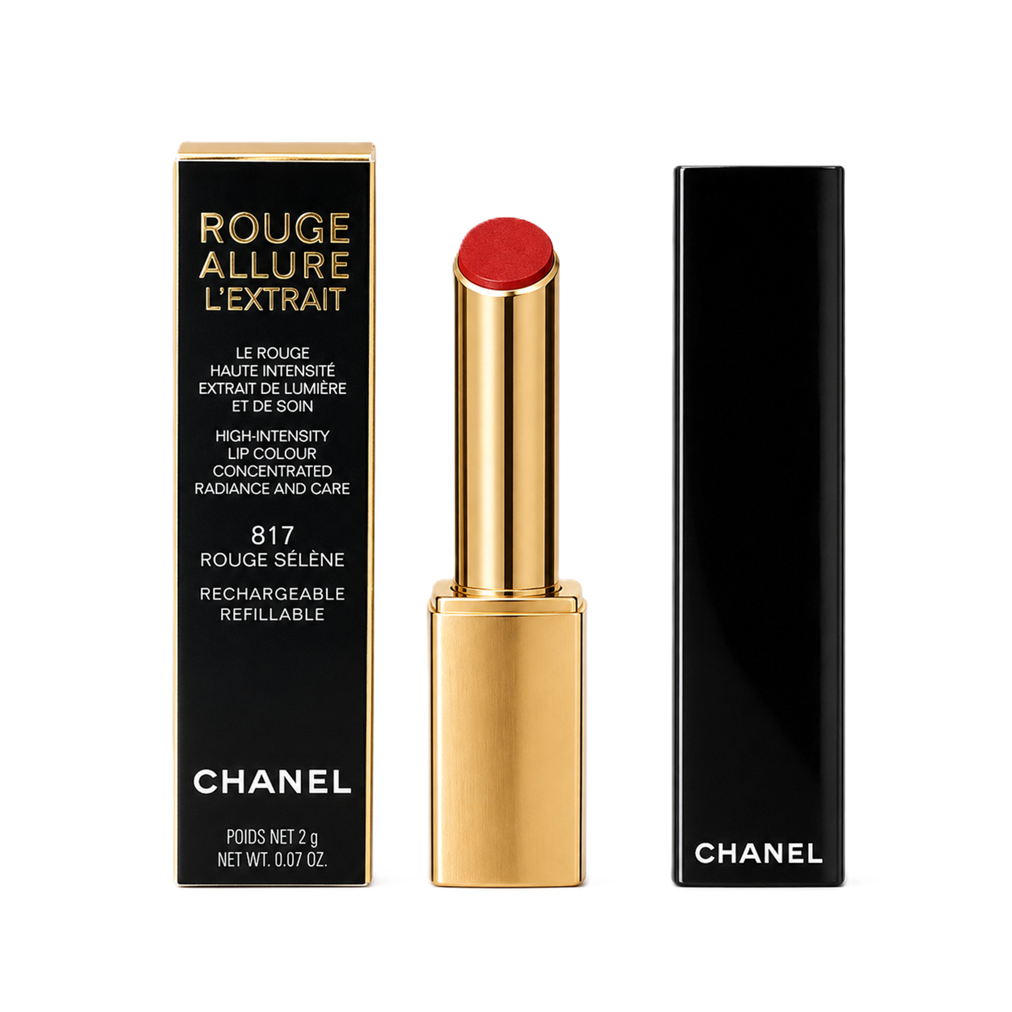 Chanel Rouge Allure L'Extrait  high-intensity lip colour 817 Rouge Selene Refillable 2g