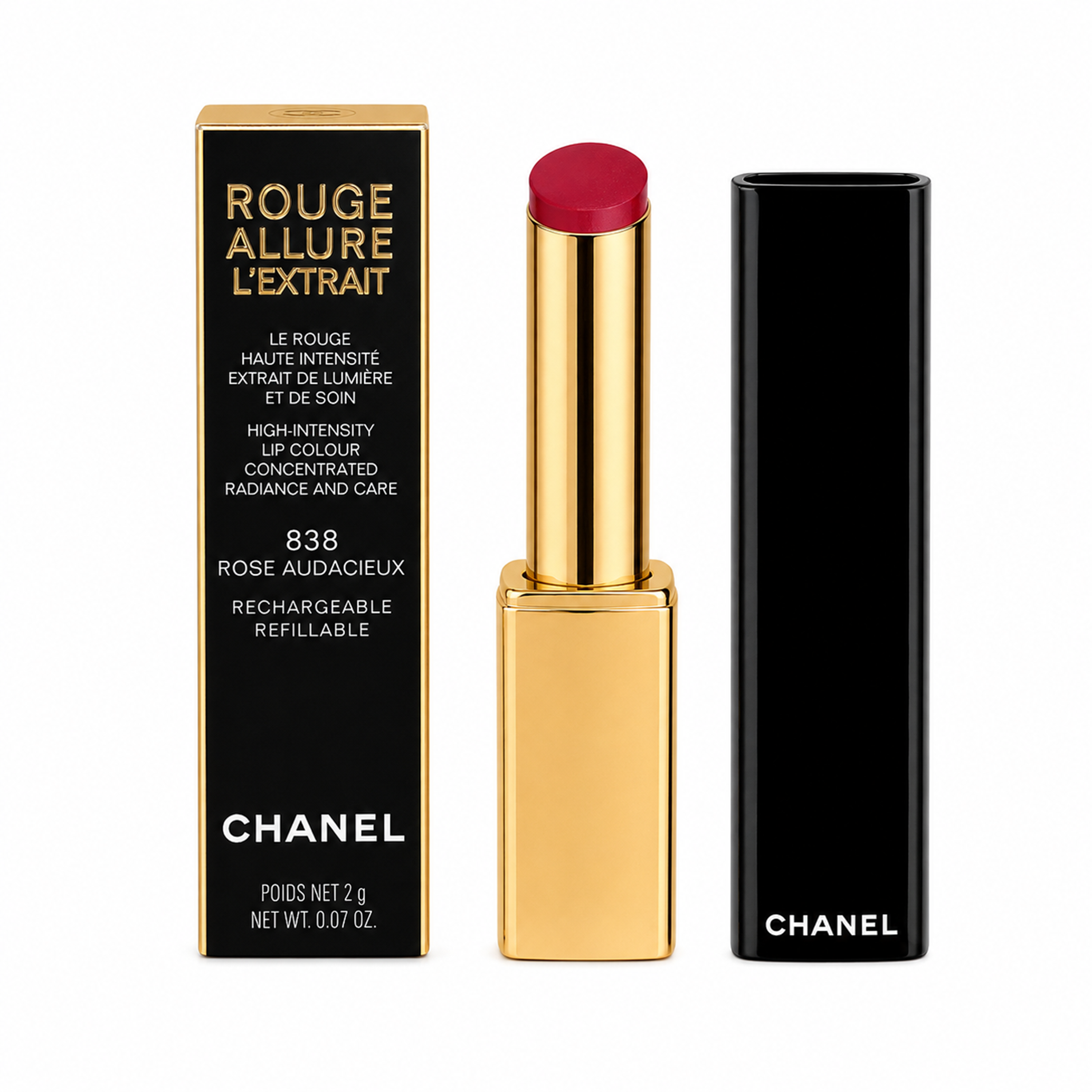 Chanel Rouge Allure L'Extrait high-intensity lip colour 838 Rose Audacieux Refillable 2g