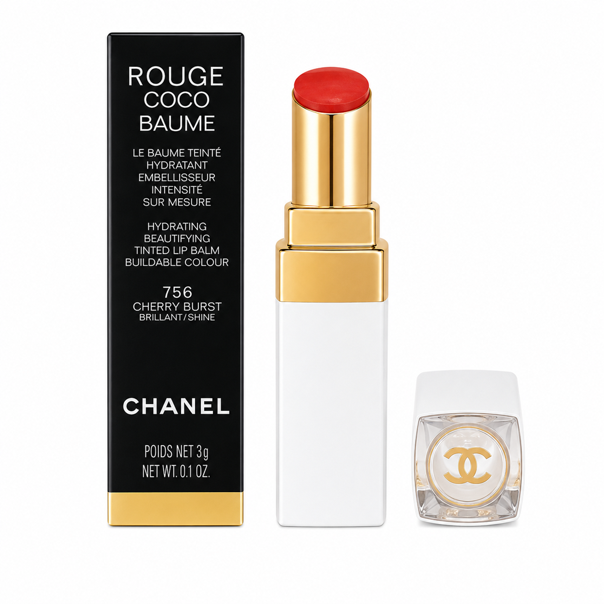 Chanel Rouge Coco Baume 756 Cherry Burst Lippenbalsam 3g