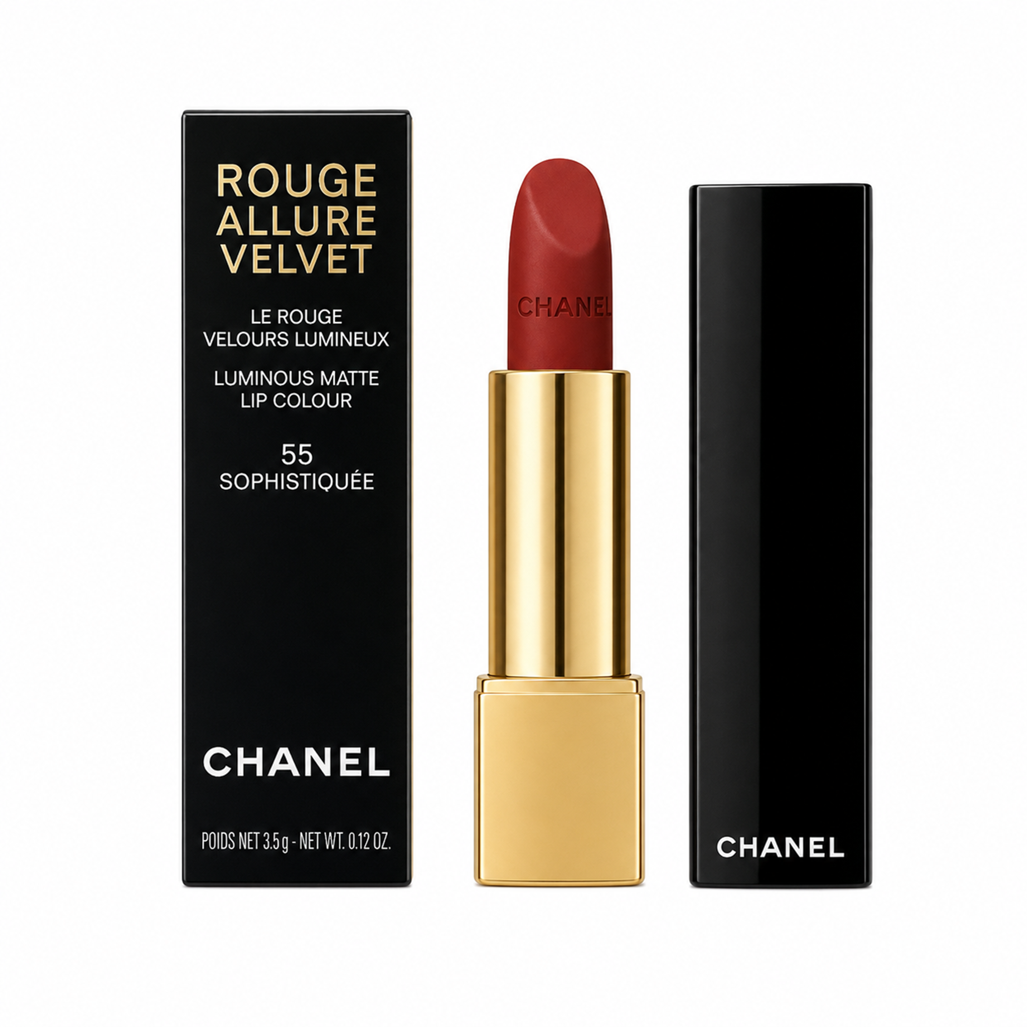 Chanel Rouge Allure Velvet 55 Sophistiquee Lip Colour Lippenstift 3,5g