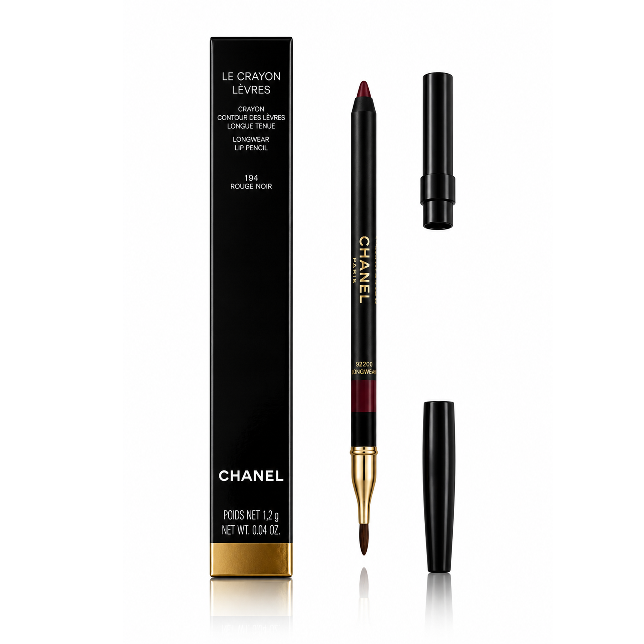 Chanel Le Crayon Lèvres Longwear 194 Rouge Noir Pencil Lip Pencil 1,2g