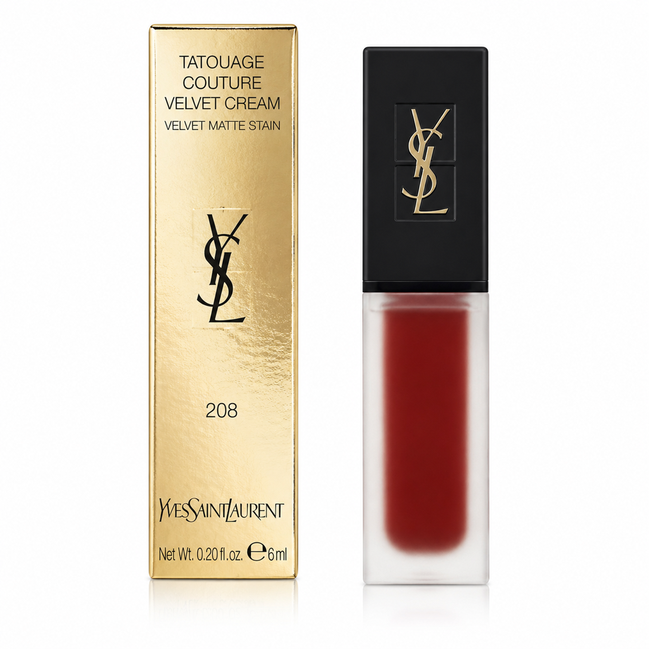Yves Saint Laurent Tatouage Couture Velvet Cream 208 Rouge Faction Lipstick 6ml