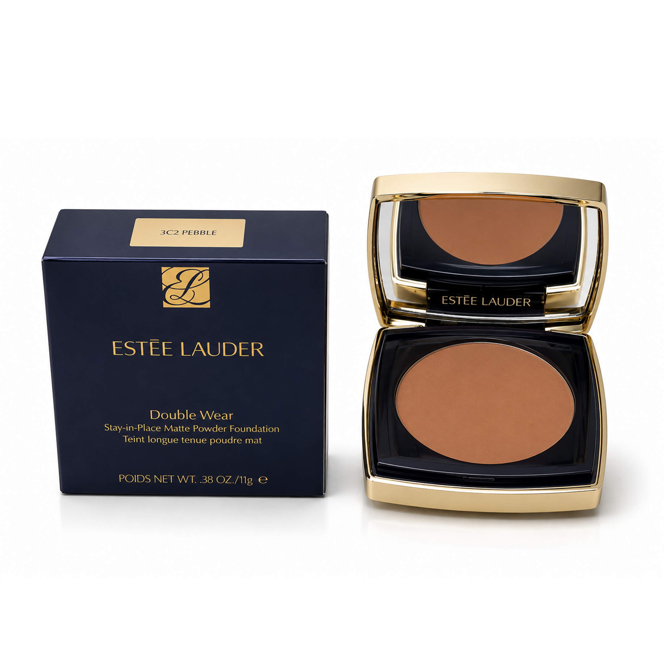 Estee Lauder Double Wear Stay-in-Place Powder Foundation 3C2 Pebble