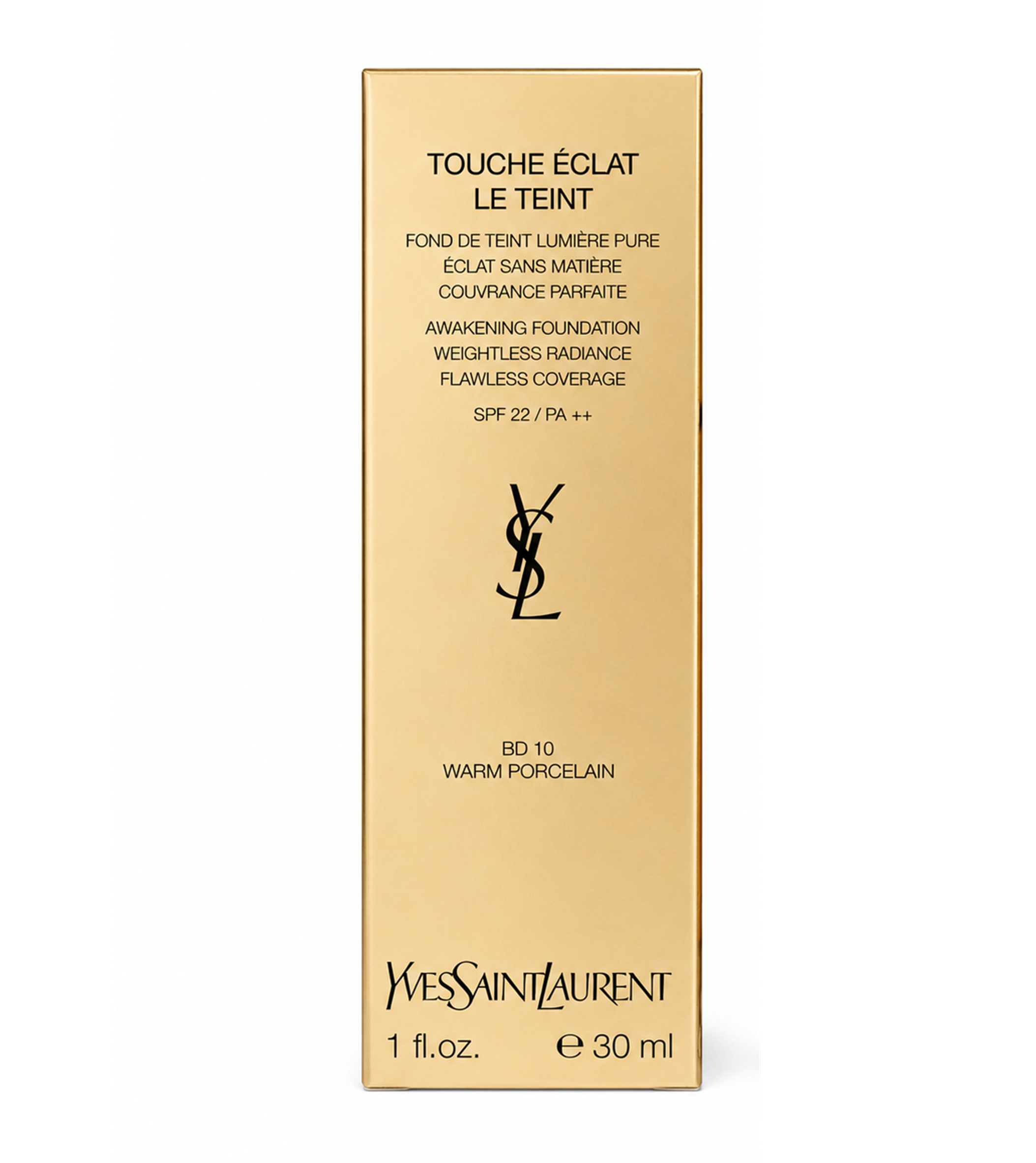 Yves Saint Laurent Touche Eclat Le Teint Awakening Foundation SPF 22 Warm Porcelan BD10