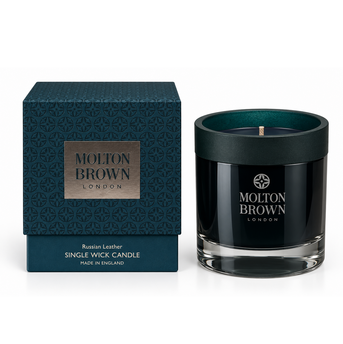 Molton Brown Russian Leather Single Wick Candle Kerze 180g