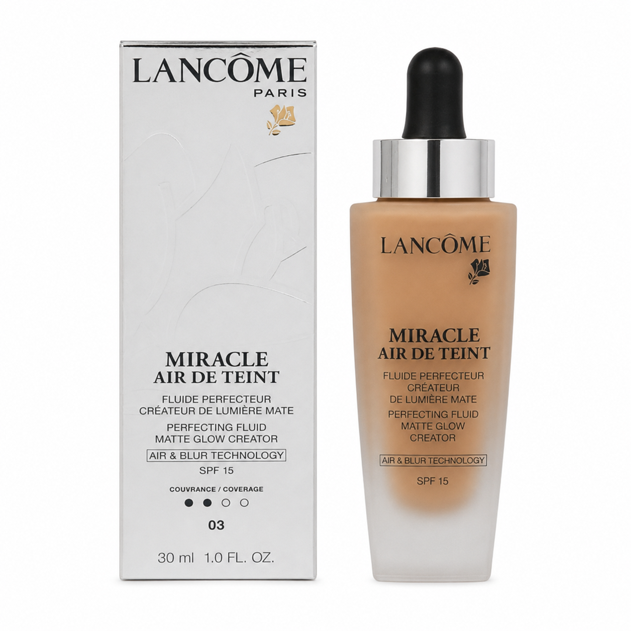 Lancome MIracle Air de Teint Fluid 03 BEIGE DIAPHANE