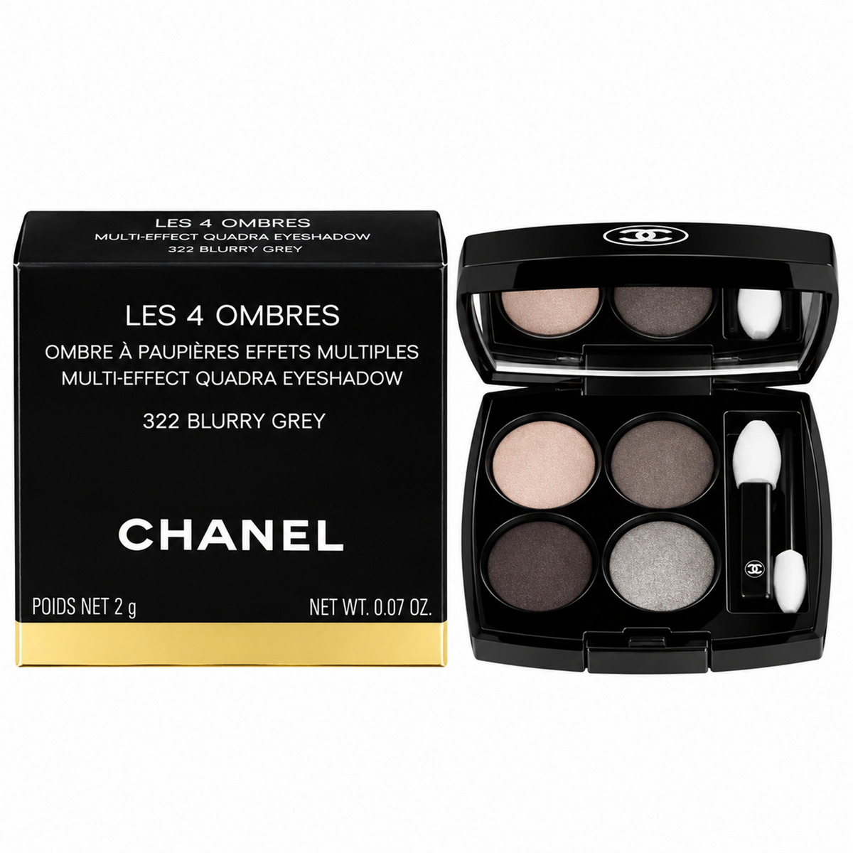 Chanel Les 4 Ombres Multi-Eyeshadow Lidschatten 322 Blurry Grey 2g
