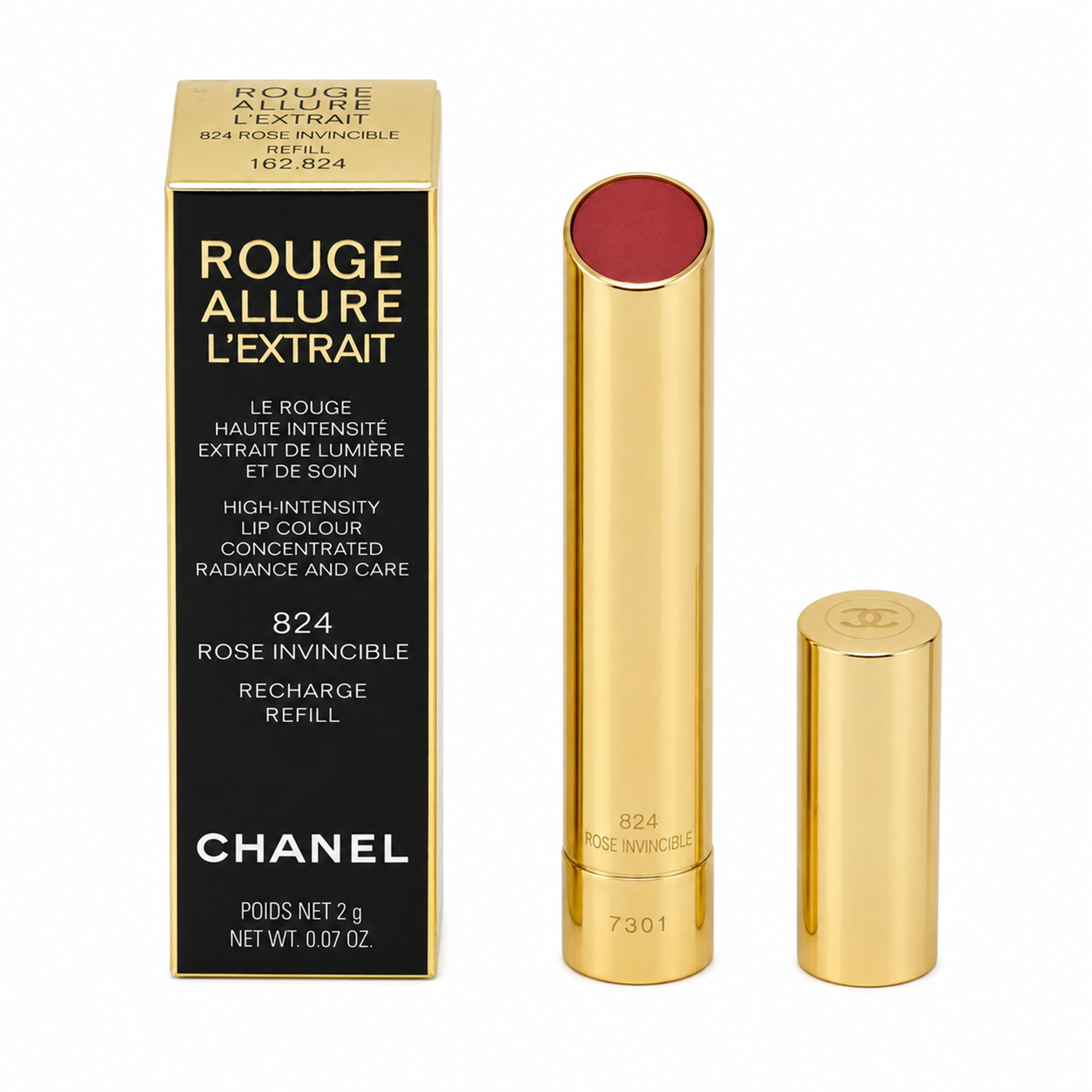 Chanel Rouge Allure L'Extrait nachfüllbare stift 824 Rose Invincible 2g