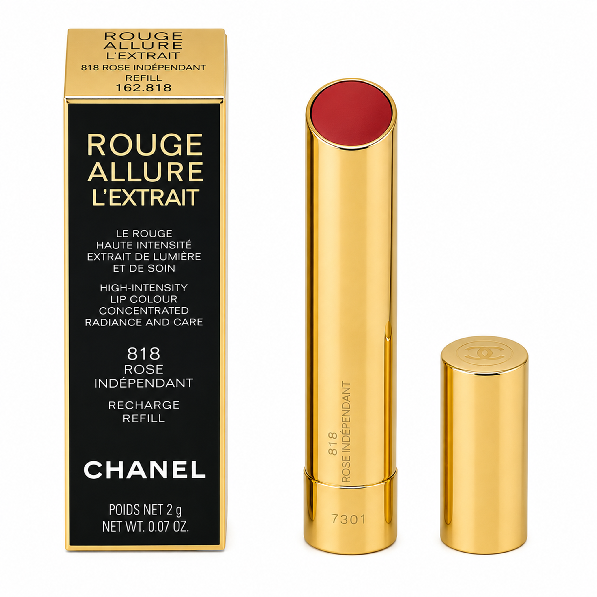 Chanel Rouge L'Extrait refillable stick 818 Rose Independaint 2g