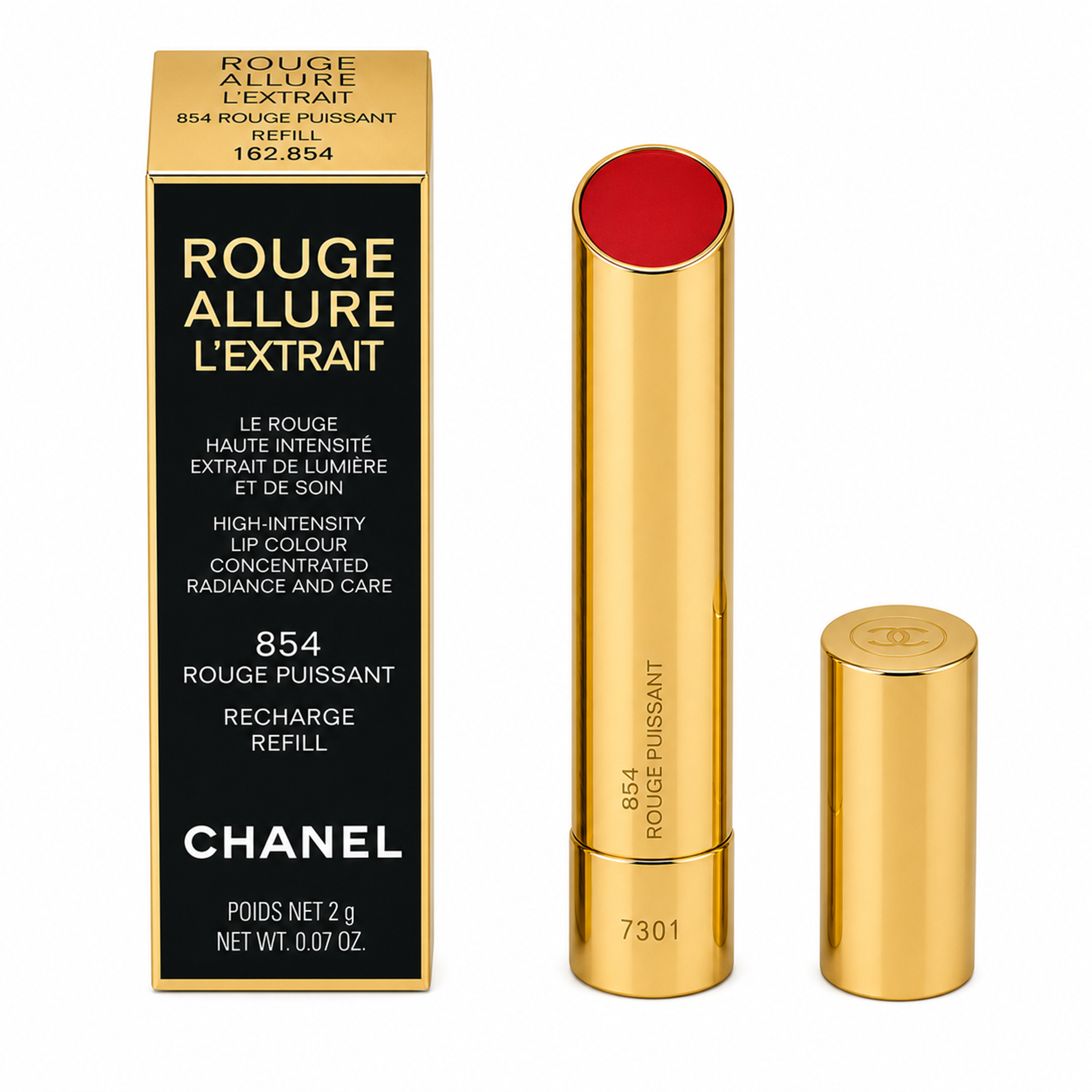 Chanel Rouge Allure L'Extrait nachfüllbare stift 854 Rouge Puissant 2g