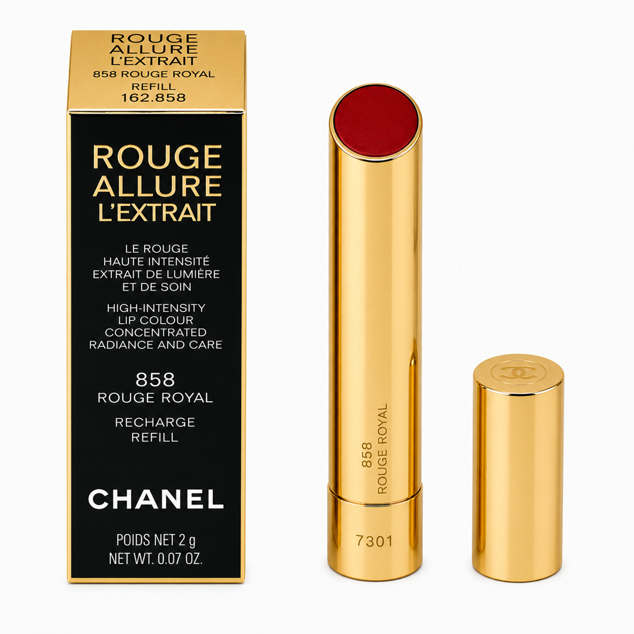 Chanel Rouge Allure L'Extrait nachfüllbare stift 858 Rouge Royal 2g