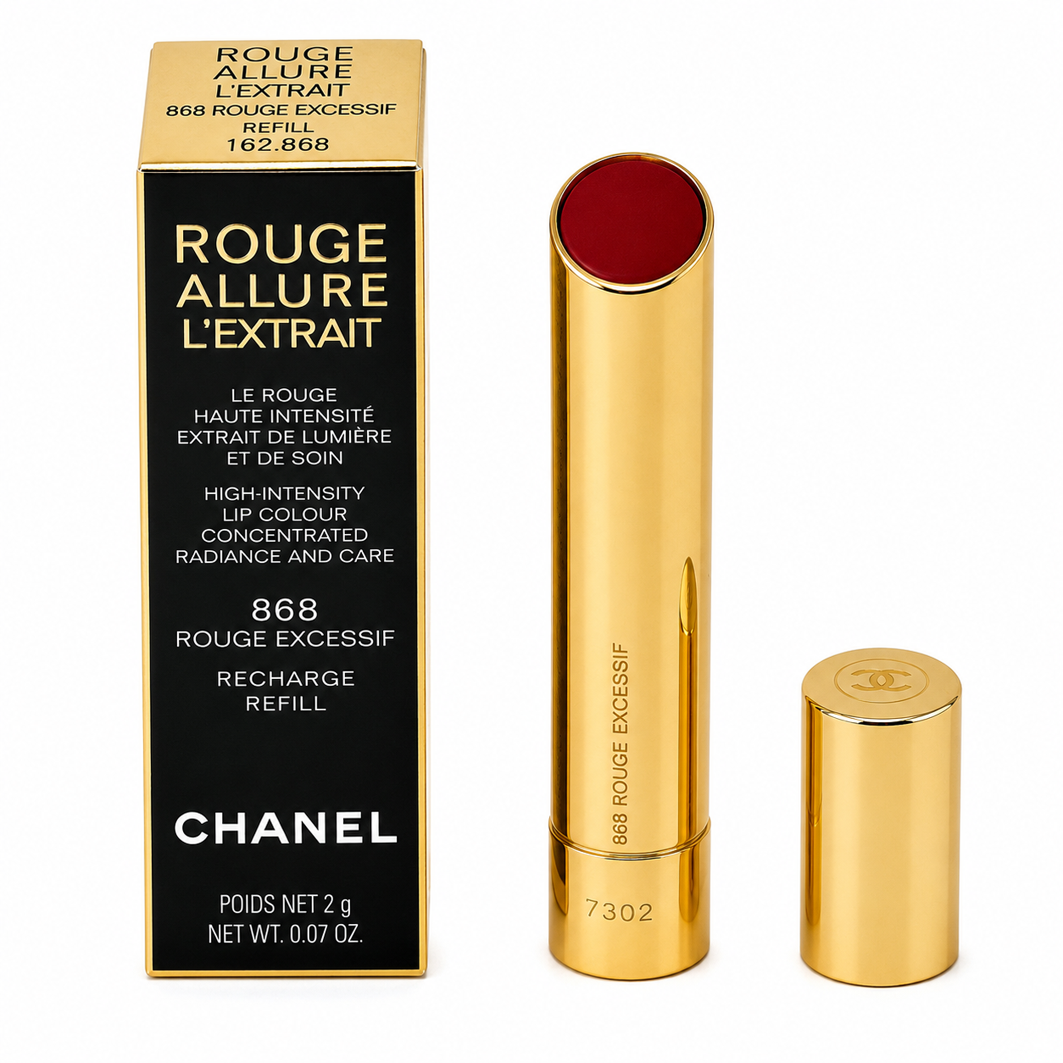 Chanel Rouge Allure L'Extrait nachfüllbare stift 868 Rouge Excessif 2g