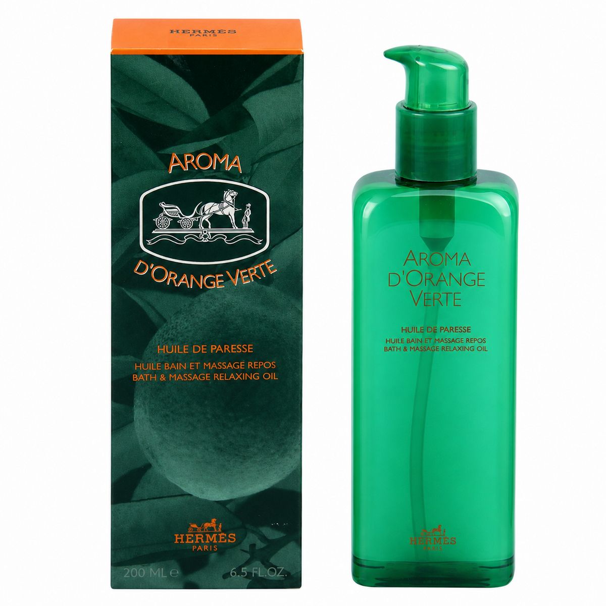 HERMES  AROMA D´ORANGE VERTE Bath und Massage Relaxing Oil 200 ml