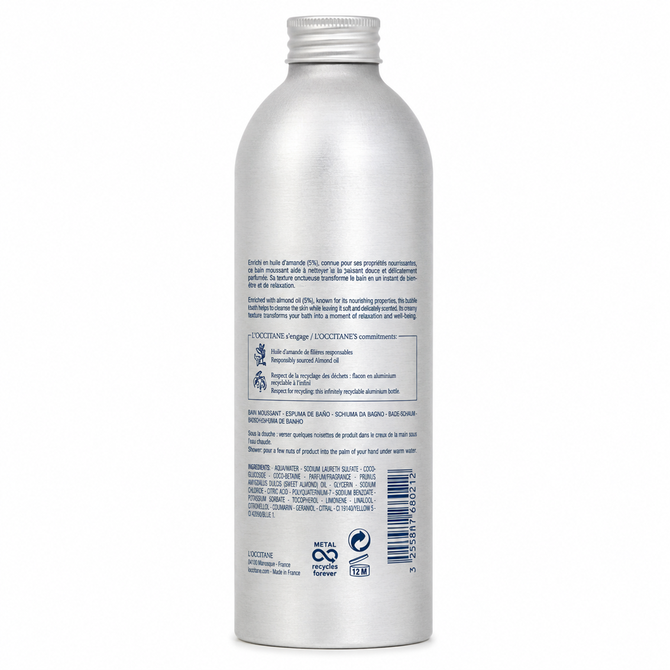 L`Occitane Bain Moussant Bubble Bath 500ml