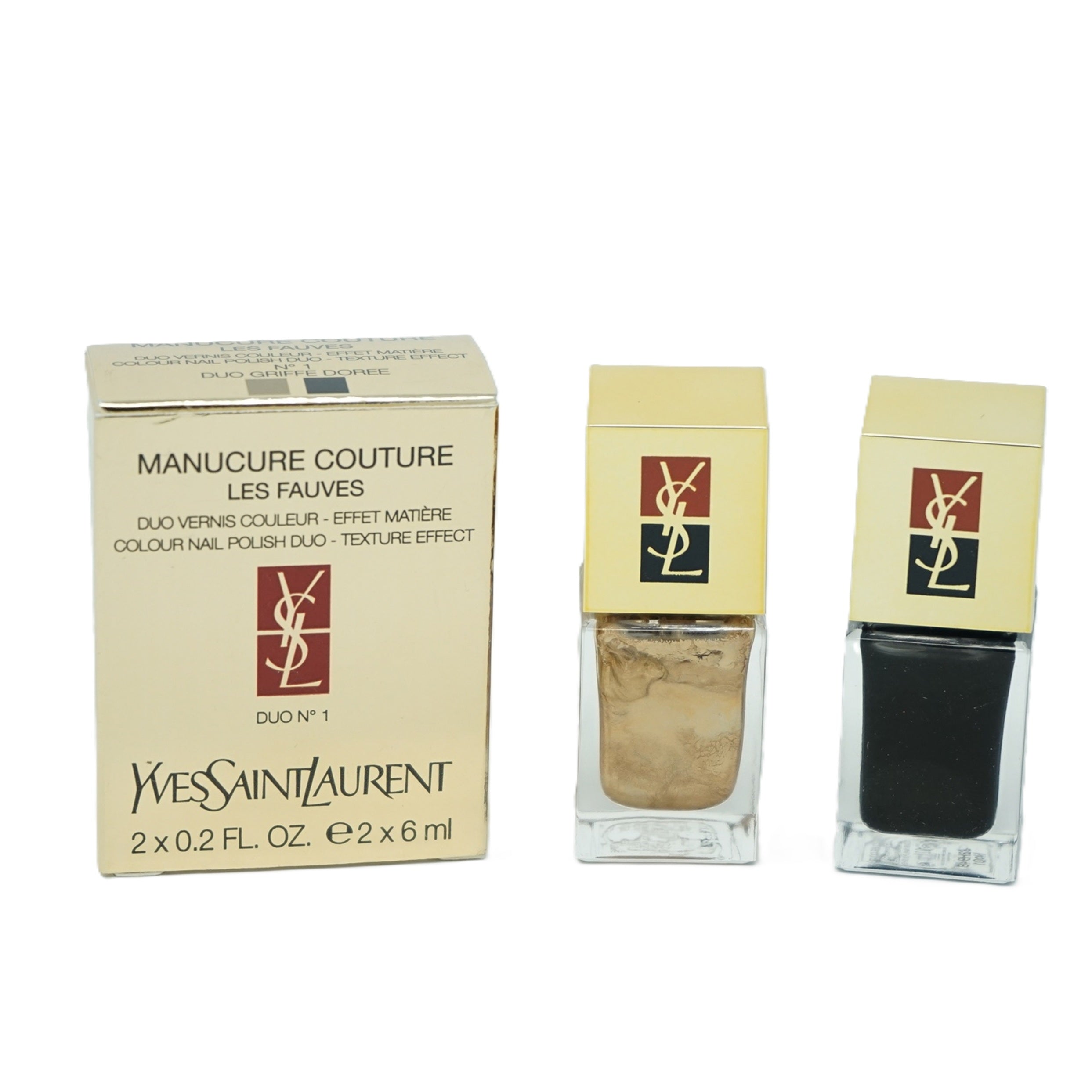 Yves Saint Laurent Manucure Couture Les Fauves Nagellack Duo-Nail  No1 Duo Griffe Doree