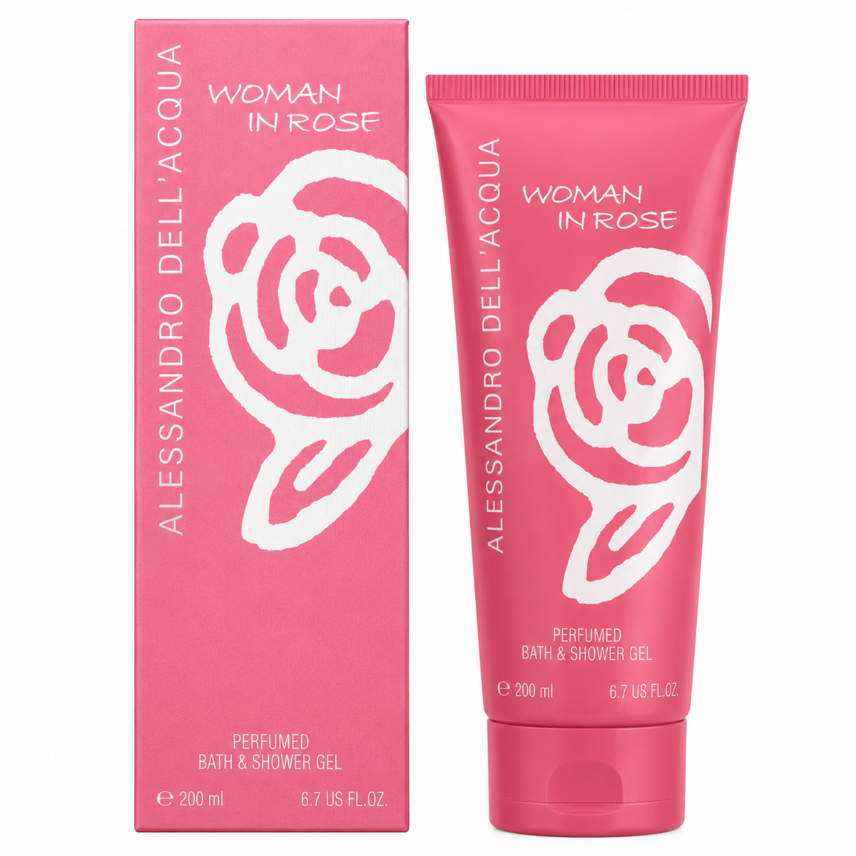 Alessandro Dell'Acqua Woman in rose Bath & Shower Gel 200ml