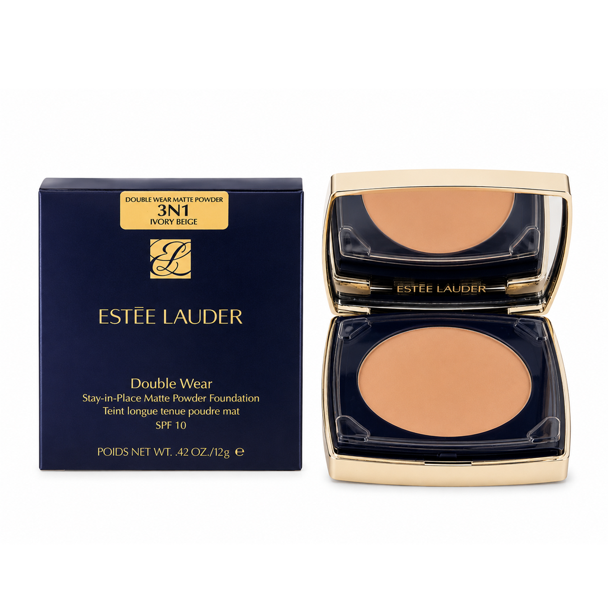 Estee Lauder Double Wear Stay-in-Place Matte Powder Foundation 3N1 Ivory Beige